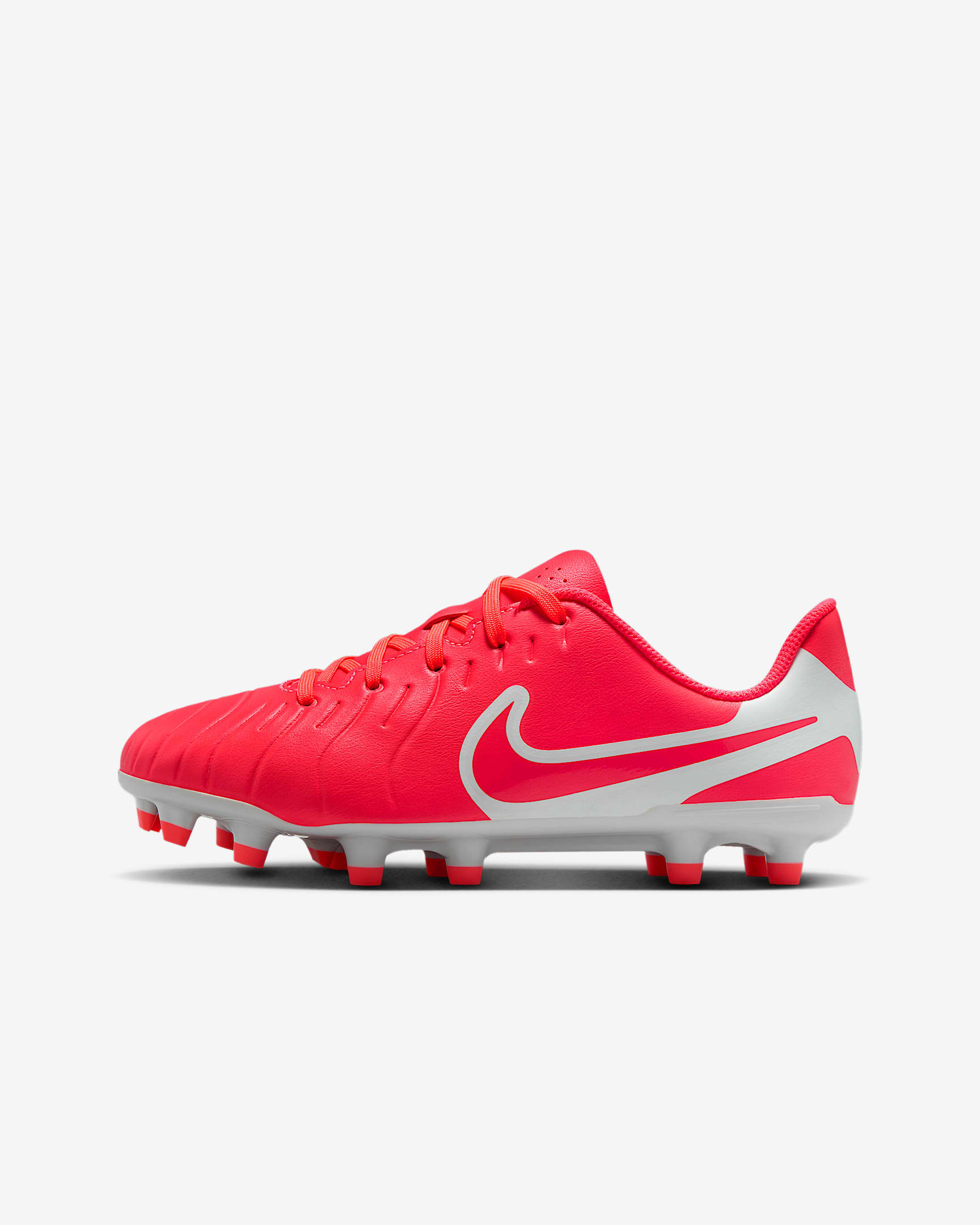Nike Jr. Tiempo Legend 10 Club 耐克传奇系列大童多种场地低帮足球鞋 - 火山岩红/白色