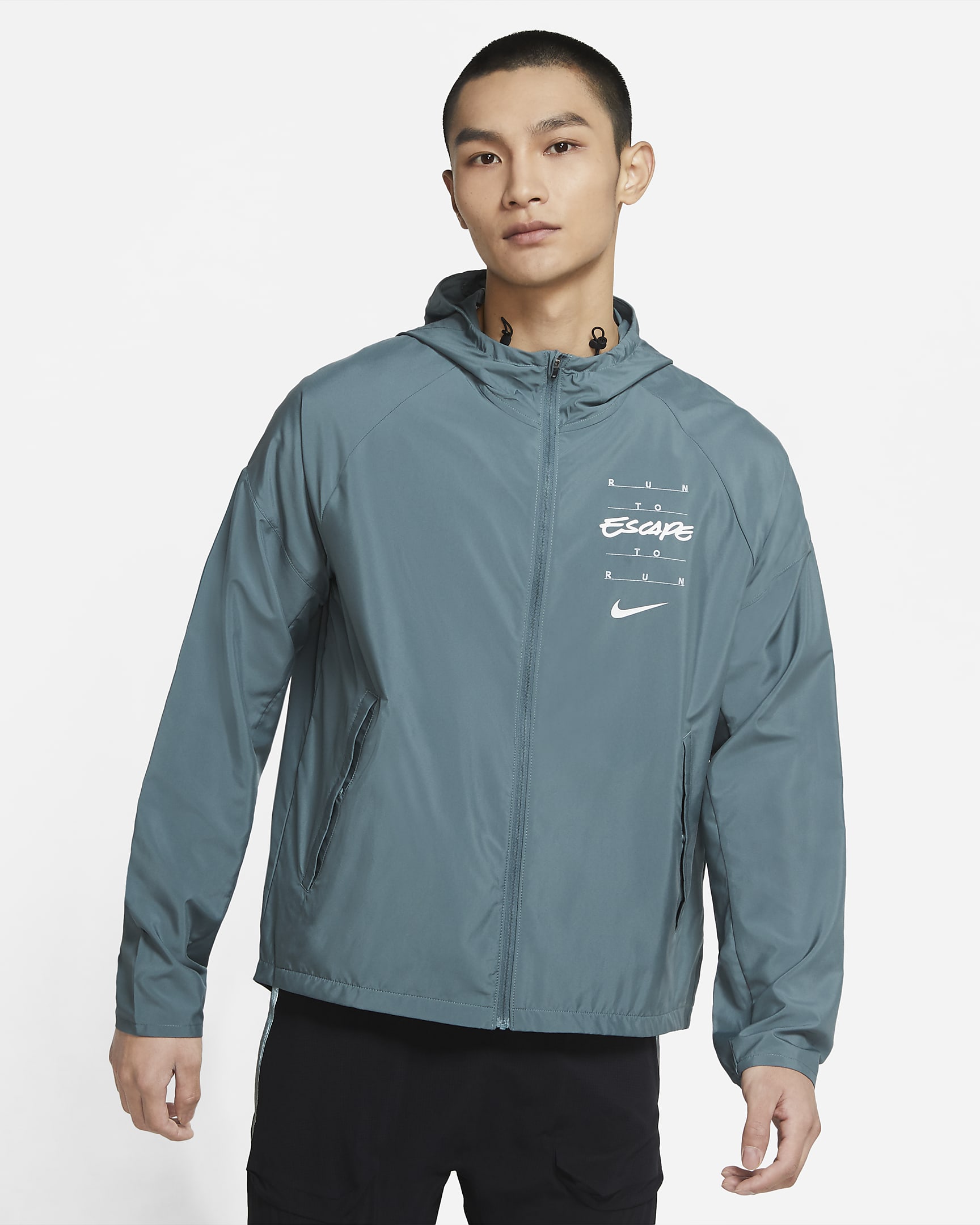Nike Essential Wild Run 男子印花跑步夹克 - 戟叶绿