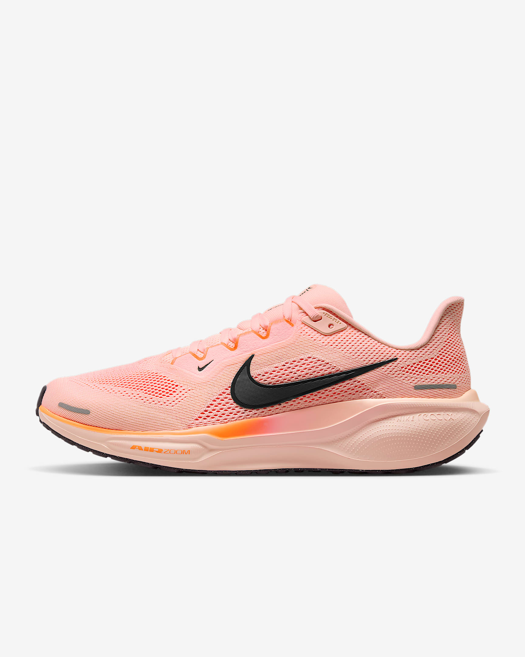 Nike Pegasus 41 耐克飞马男子公路跑步鞋 - 浅深红/水洗珊瑚红/荷兰橙/铁架黑