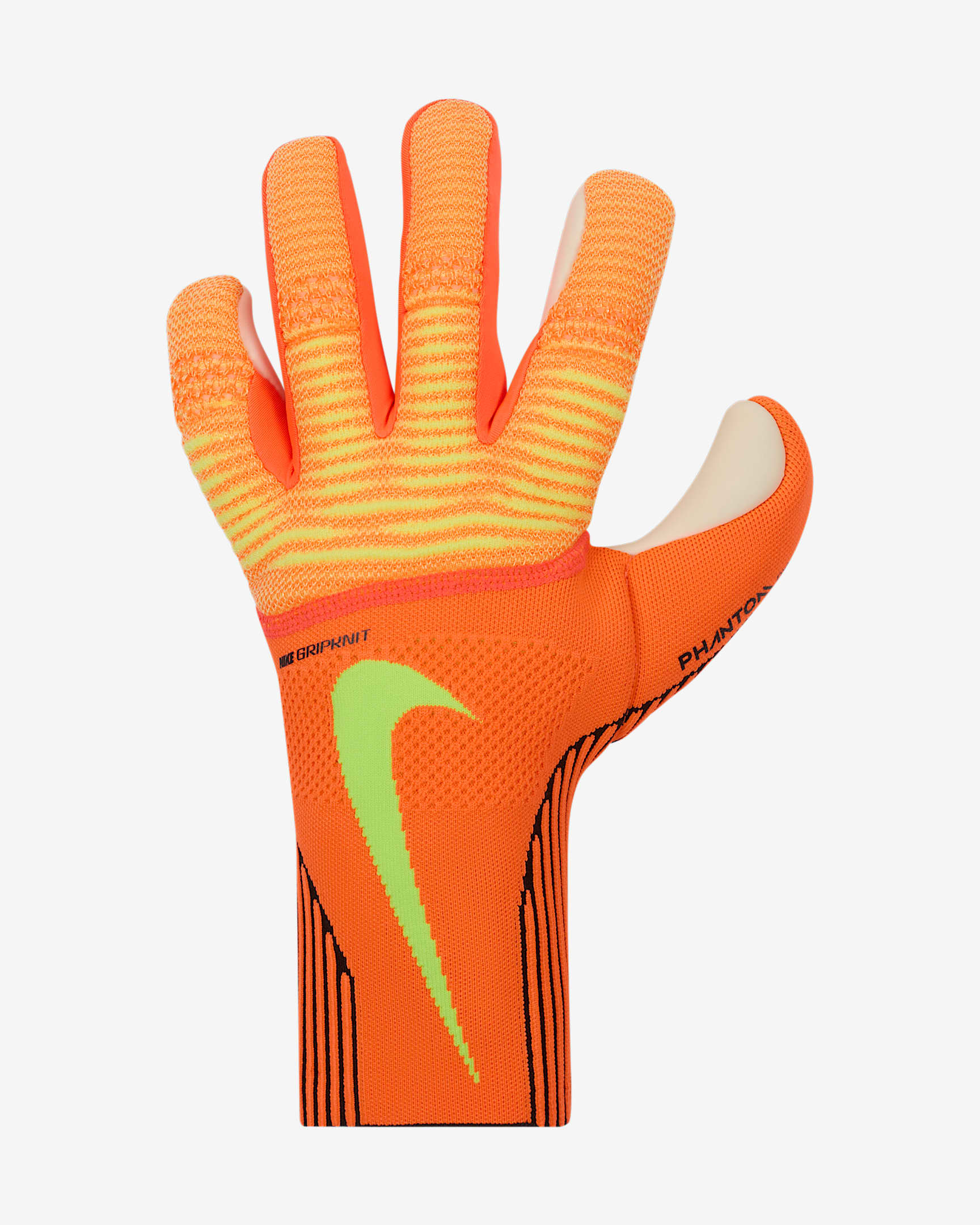 Nike Phantom Dynamic Fit 耐克暗煞系列足球守门员手套(1 副) - 橙红/荧光黄