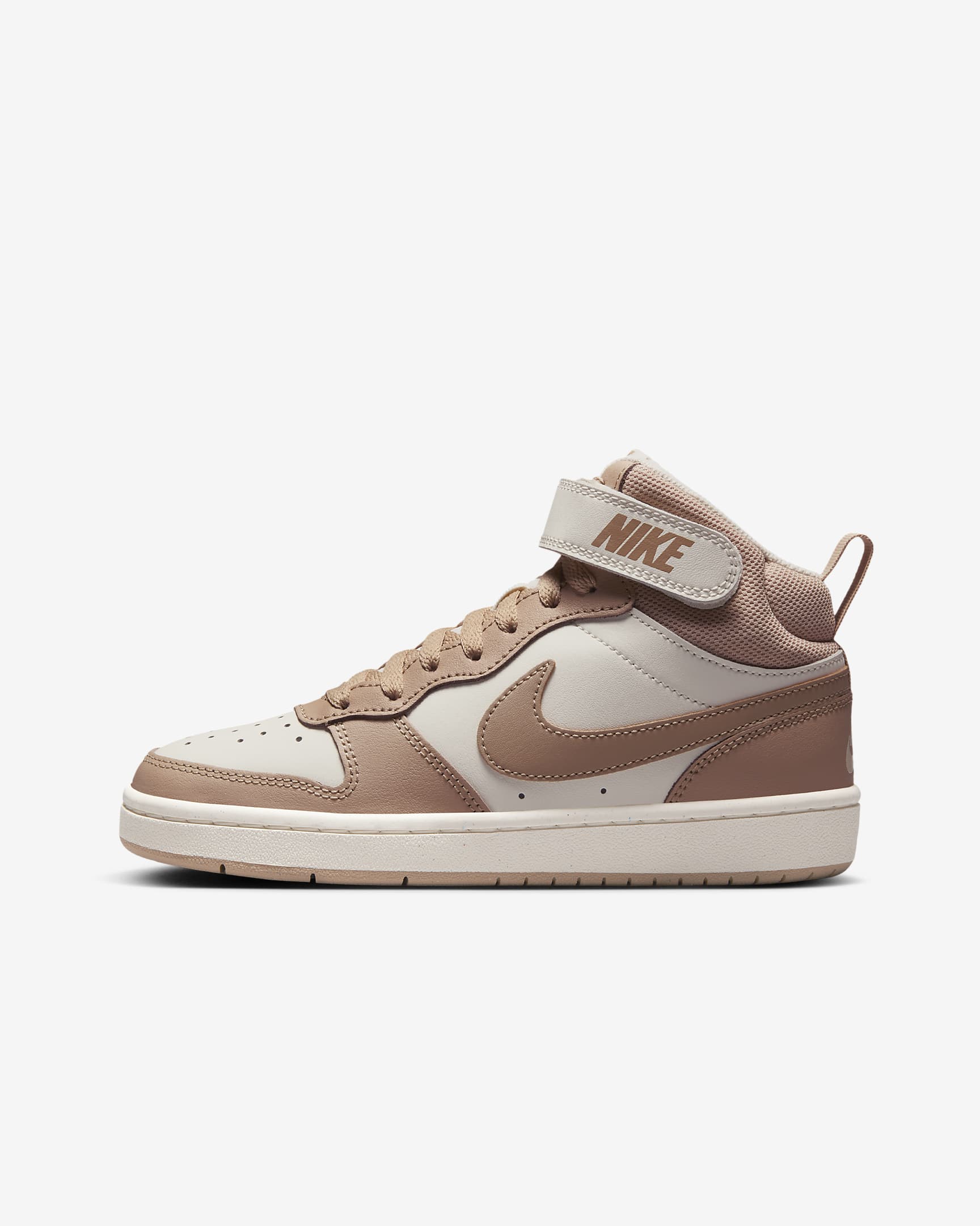 Nike Court Borough Mid 2 耐克酷菠萝大童运动鞋 - 淡象牙白/帆白/麻黄