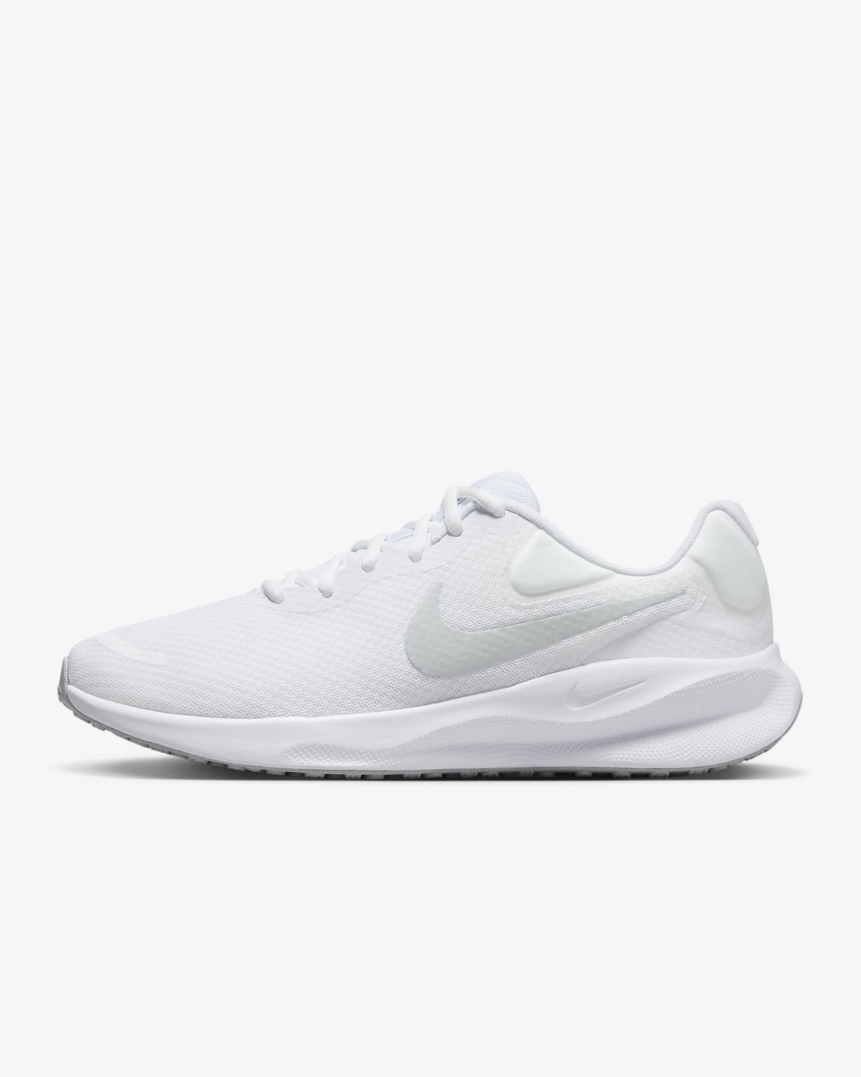 Nike Revolution 7 男子公路跑步鞋 - 白色/白色/白金色