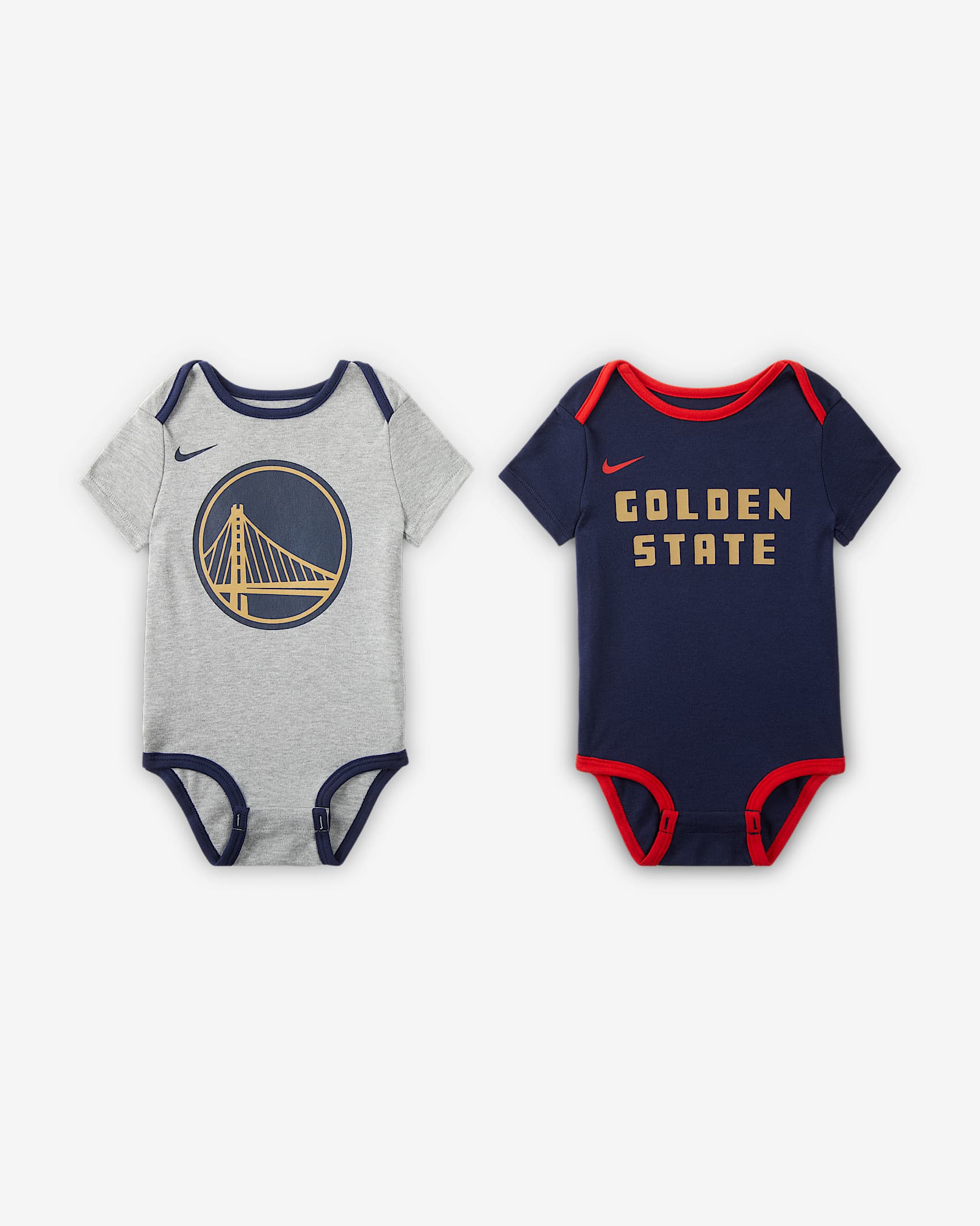 金州勇士队 Nike NBA 婴童连体衣(2 件) - 大学深蓝