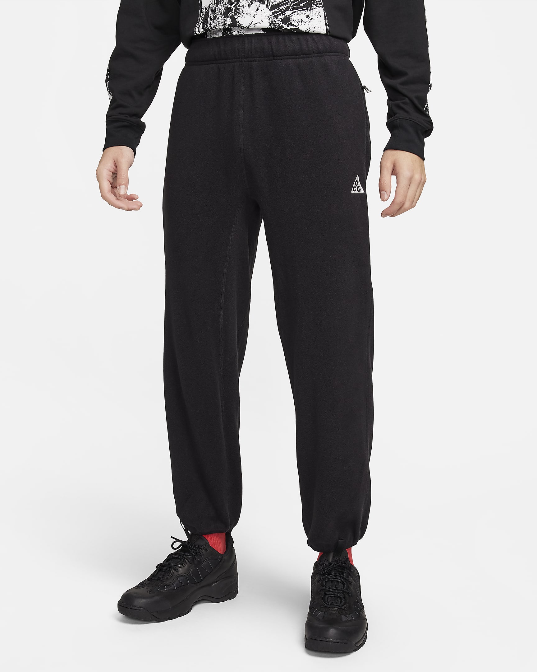 Nike ACG Polartec® 男子摇粒绒长裤 - 黑/黑/山峰白