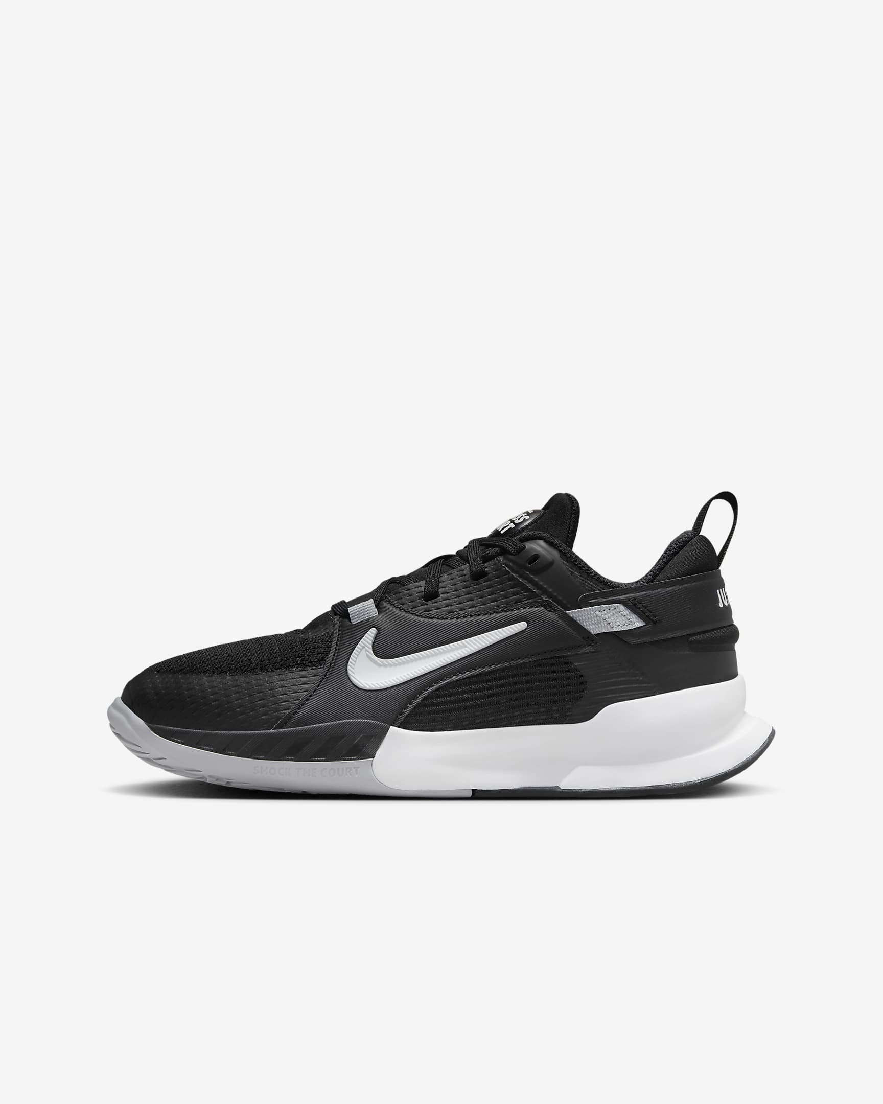 Nike Crosscourt 六边形小将大童运动鞋 - 黑/狼灰/白色