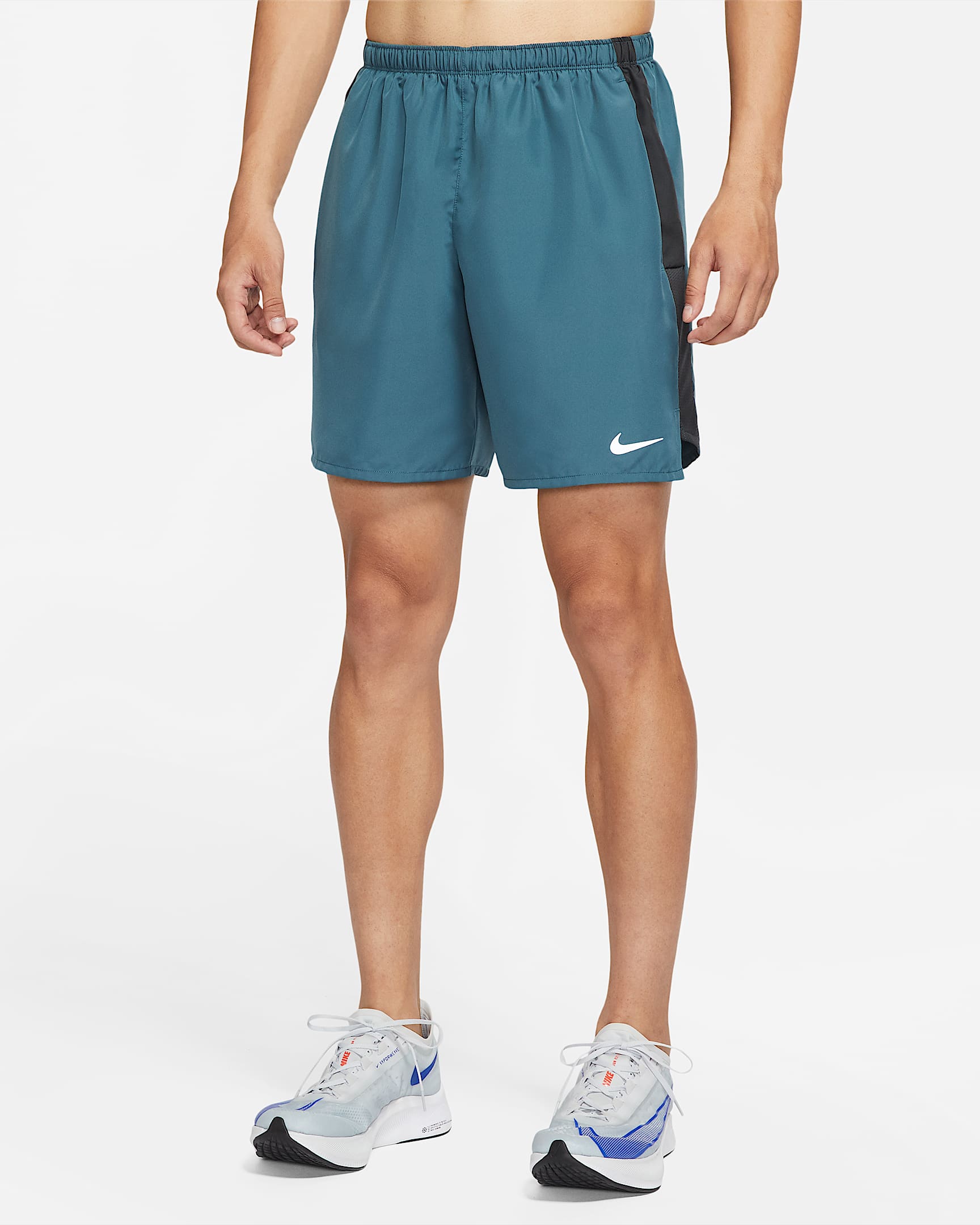 Nike Challenger 男子跑步短裤 - 灰绿/暗烟灰