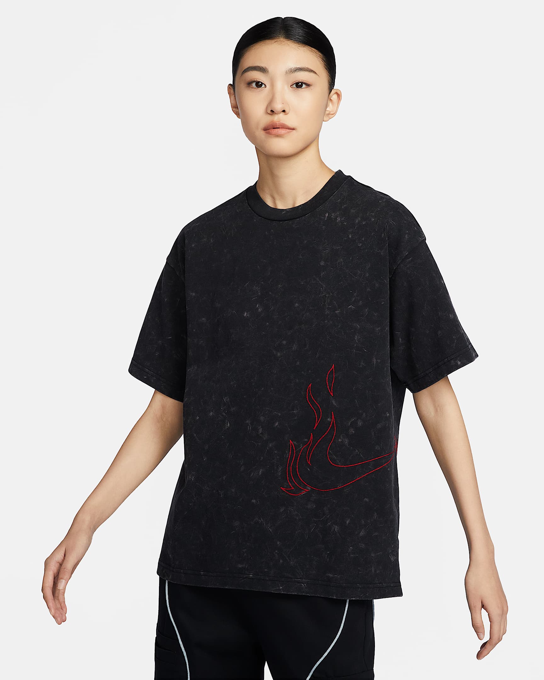 Nike CNY 男/女短袖T恤 - 黑/黑