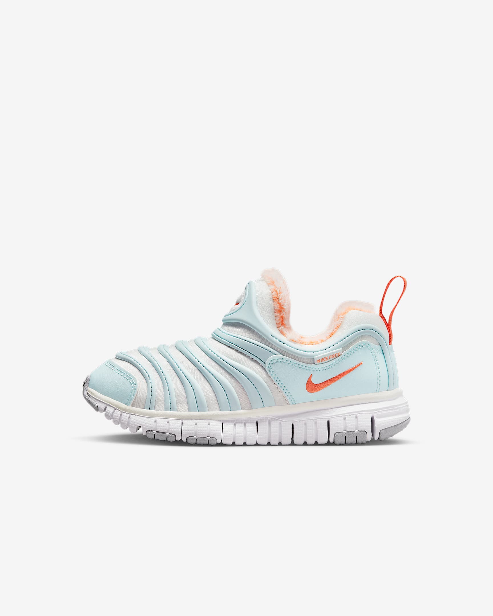 Nike Dynamo Free SE 耐克毛毛虫幼童易穿脱运动鞋 - 山峰白/白色/冰川蓝/迷幻橙