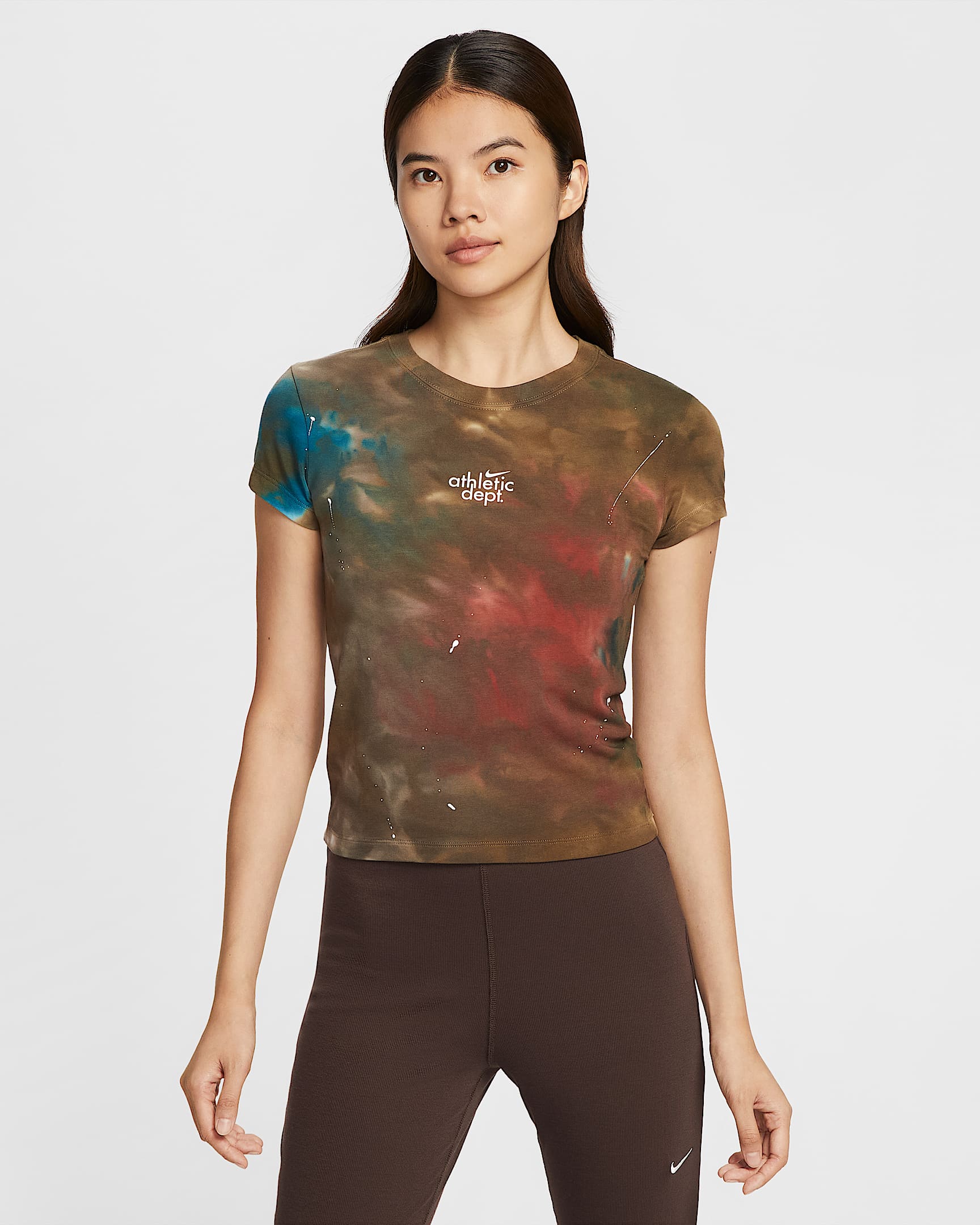 Nike Sportswear Chill Knit 女子修身版型短款T恤 - 洞穴石色