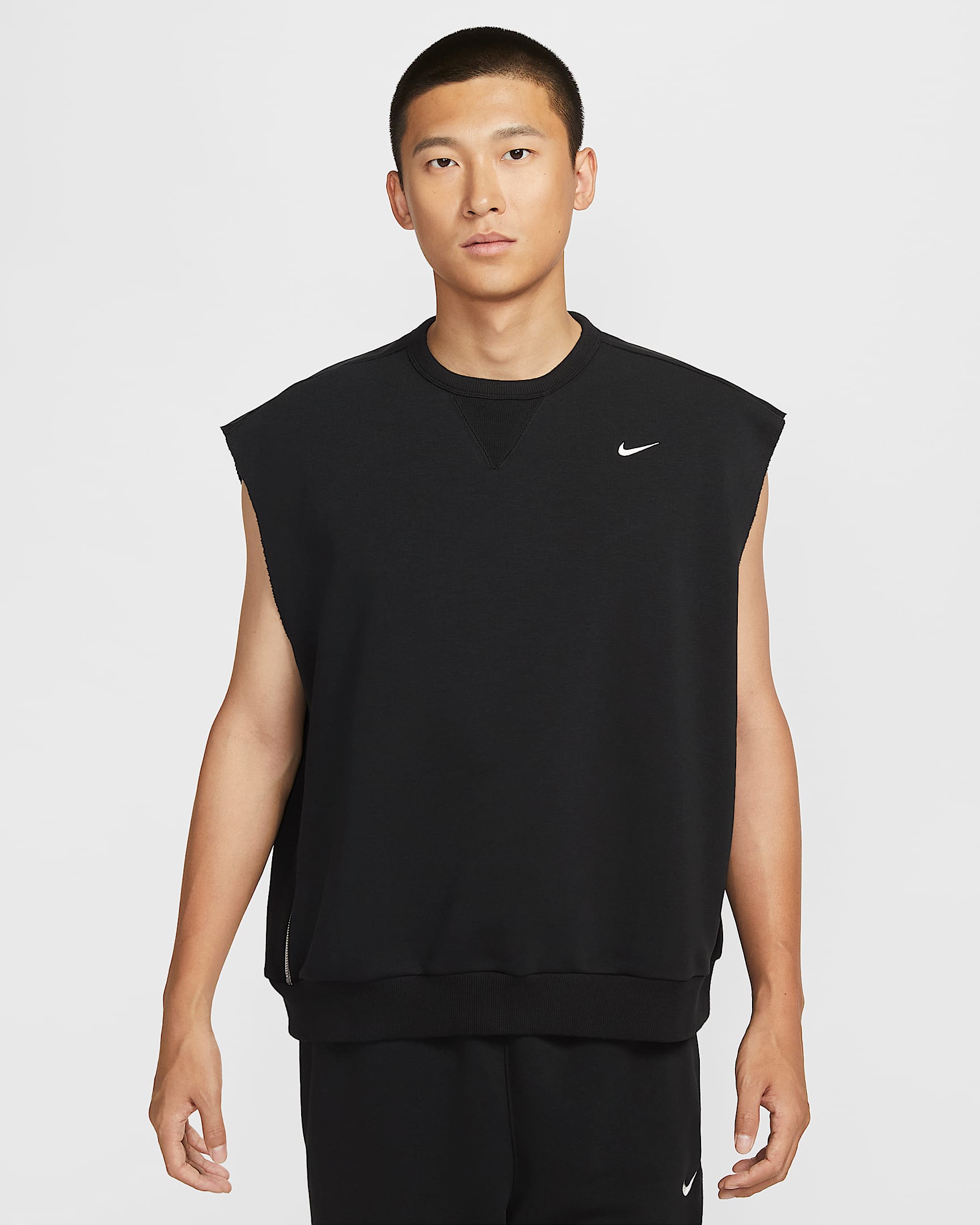 Nike Standard Issue Dri-FIT 男子速干篮球无袖圆领上衣 - 黑/淡象牙白
