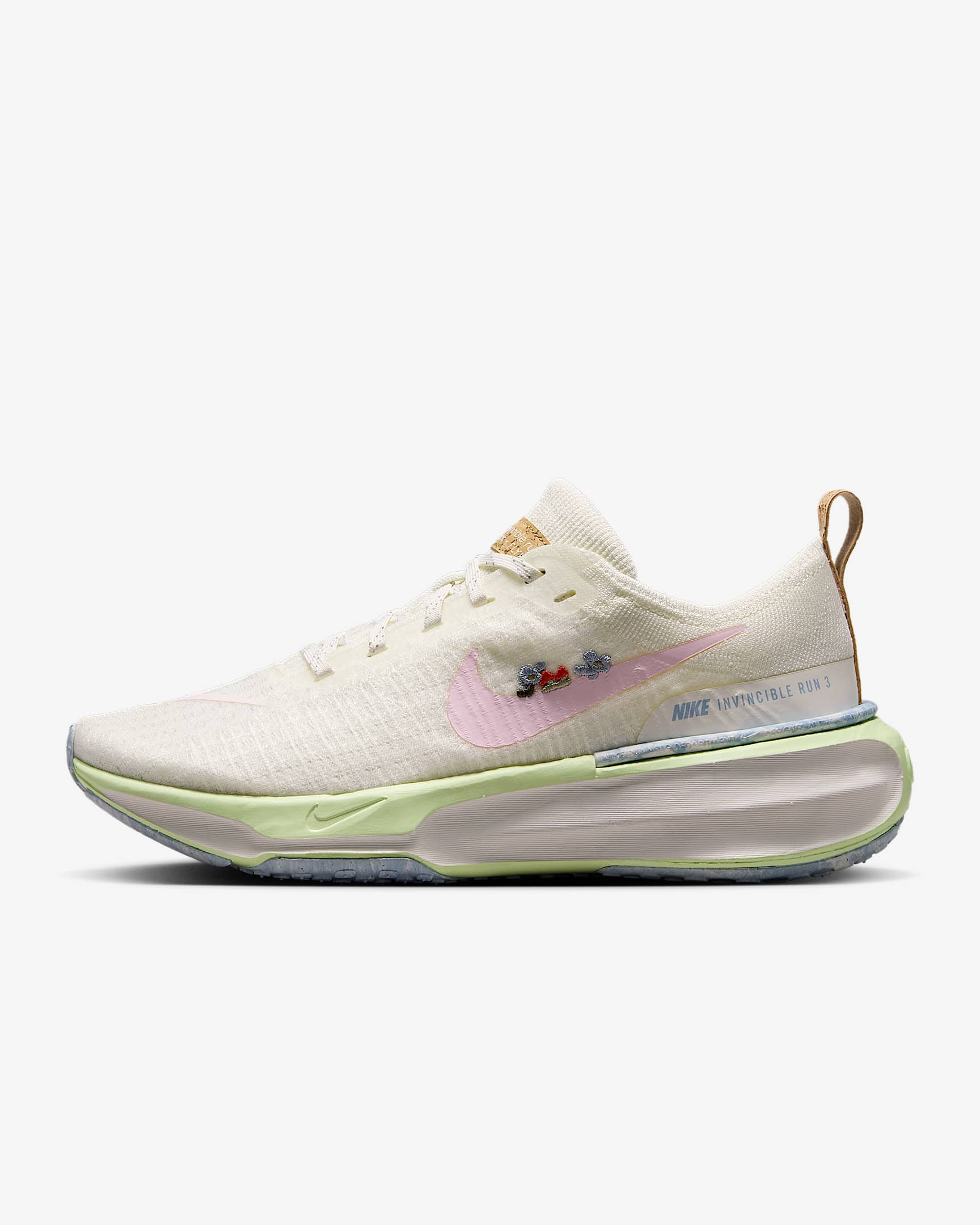 Nike Invincible 3 夏日轻醒系列女子公路跑步鞋 - 帆白/帆白/足球灰/泡沫粉