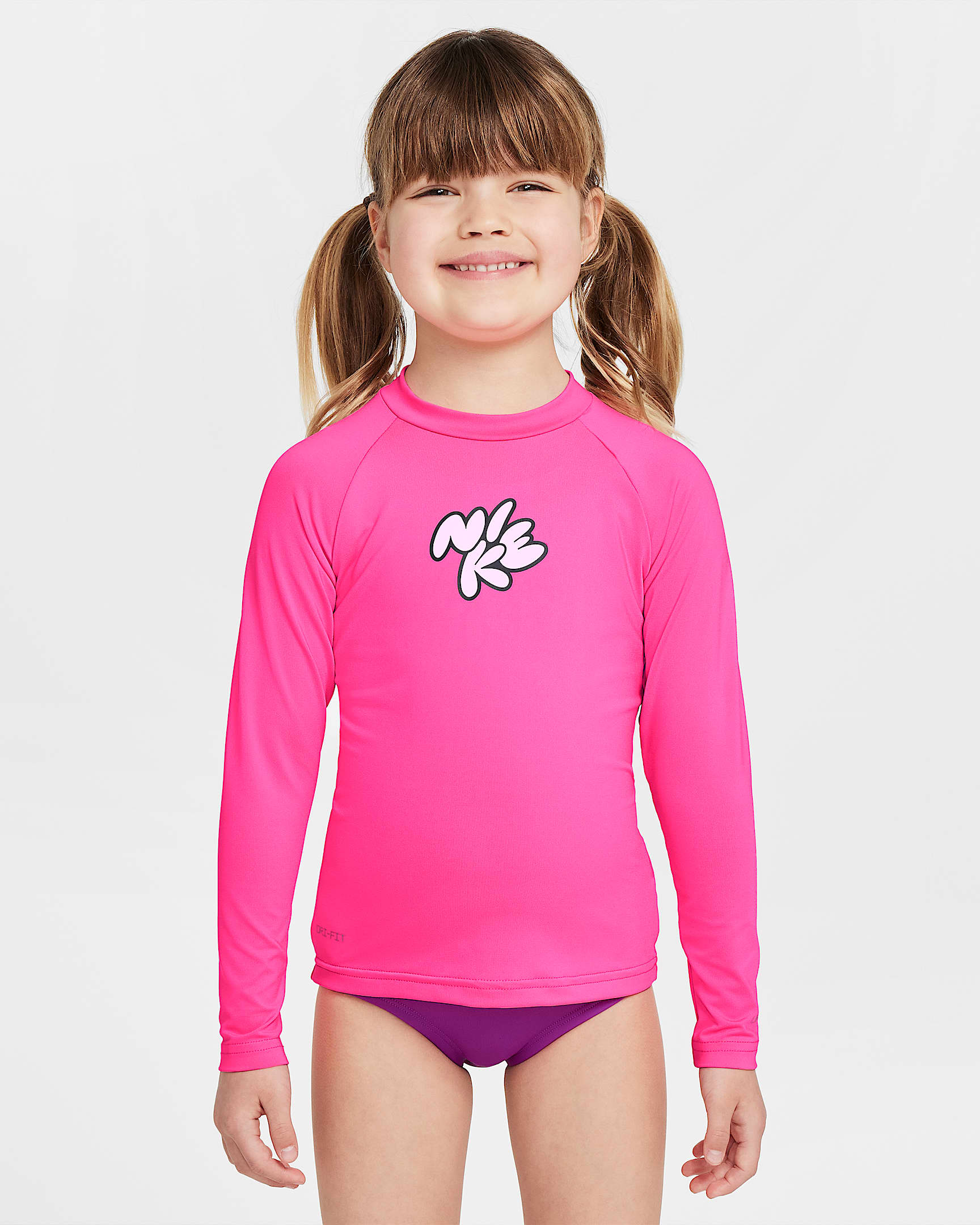 Nike Swim Hydroguard 幼童防晒速干长袖T恤 - 透明粉/泡沫粉