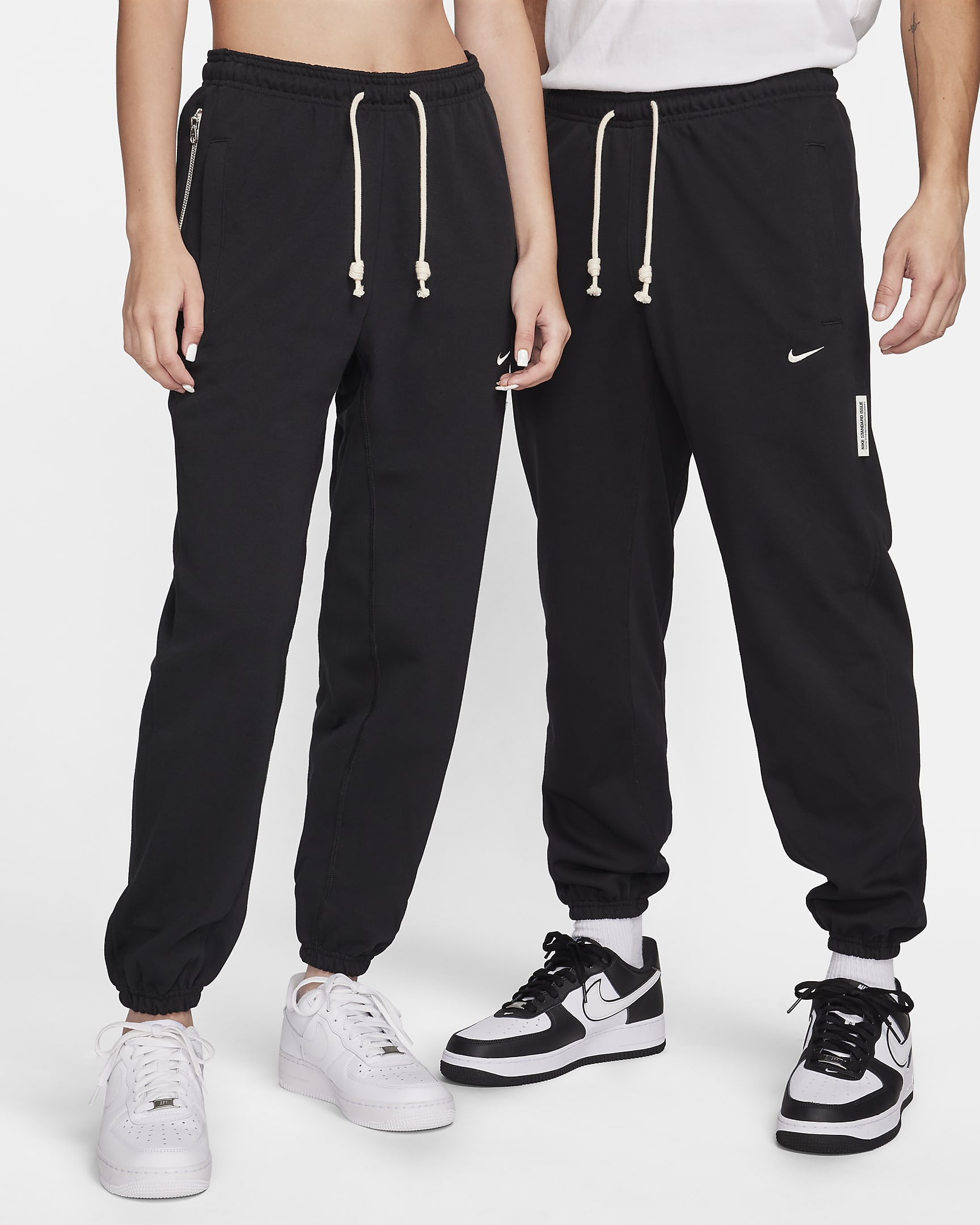 Nike Dri-FIT Standard Issue 男子速干篮球长裤 - 黑/淡象牙白