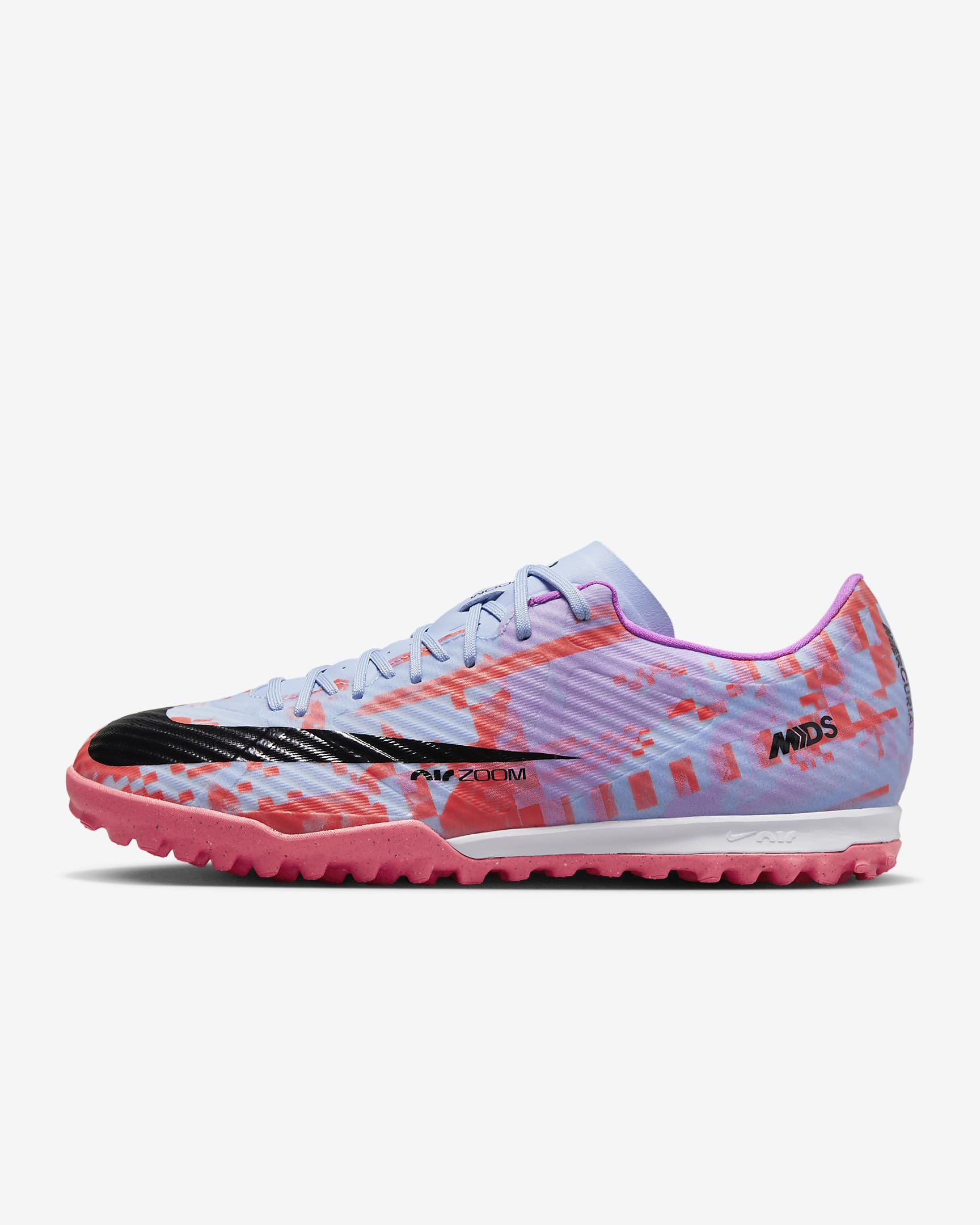 Nike Zoom Vapor 15 Academy MDS TF 男子人造场地足球鞋 - 狂喜钴蓝/梦幻紫红/潘趣红/黑
