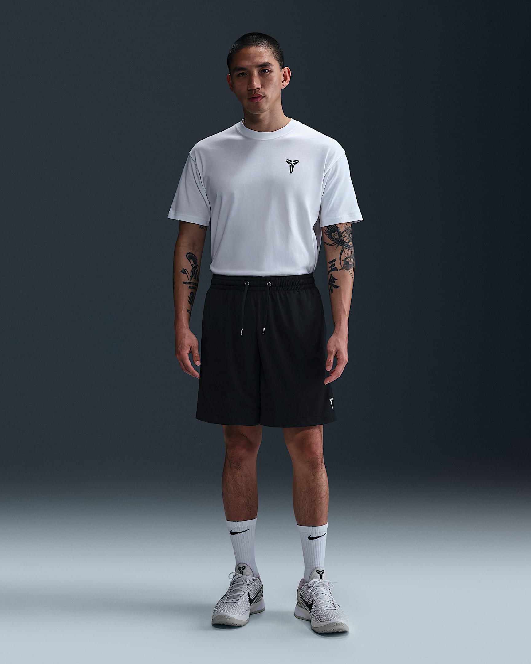 Kobe Dri-FIT 科比男子速干篮球短裤 - 黑/黑/白色