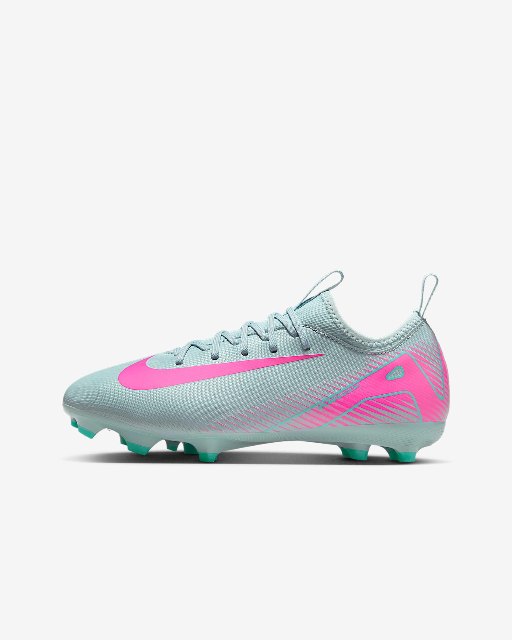 Nike Jr. Mercurial Vapor 16 Academy 耐克刺客系列大童多种场地低帮足球鞋 - 海洋深蓝/爆炸粉