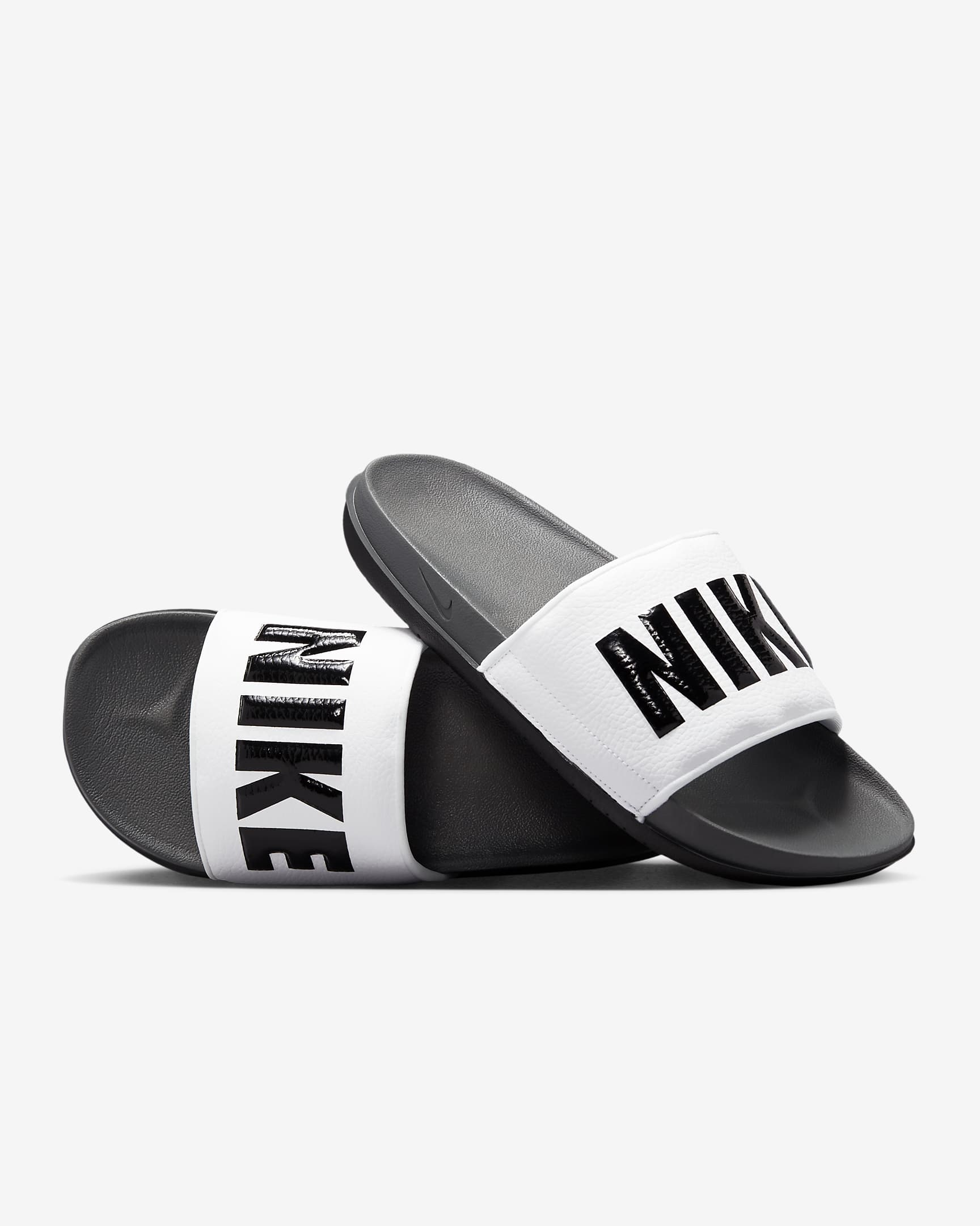 Nike Offcourt 男子拖鞋 - 暗灰/白色/黑
