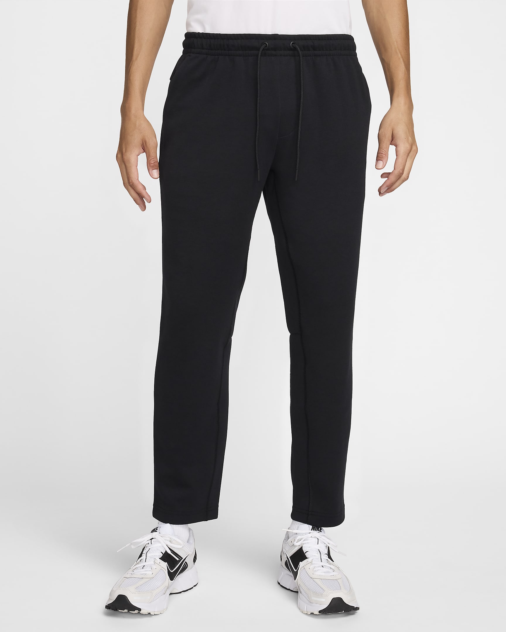 Nike Primary Fleece Dri-FIT 男子速干防晒锥形剪裁运动长裤 - 黑/黑