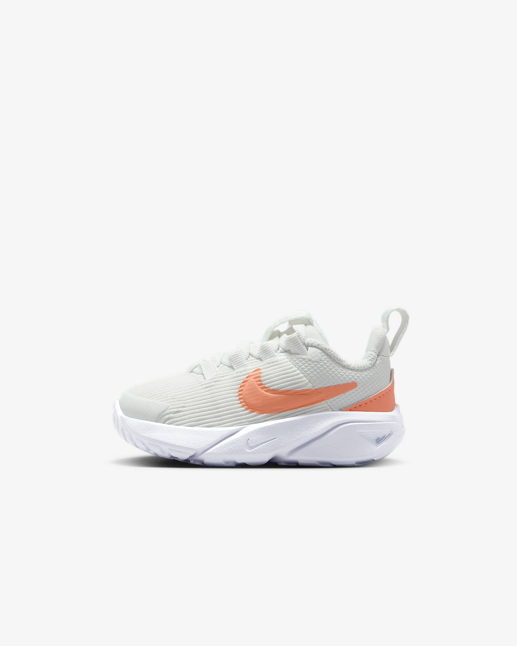 Nike Star Runner 4 耐克摘星号婴童运动鞋 - 山峰白/白色/黑/杏黄粉