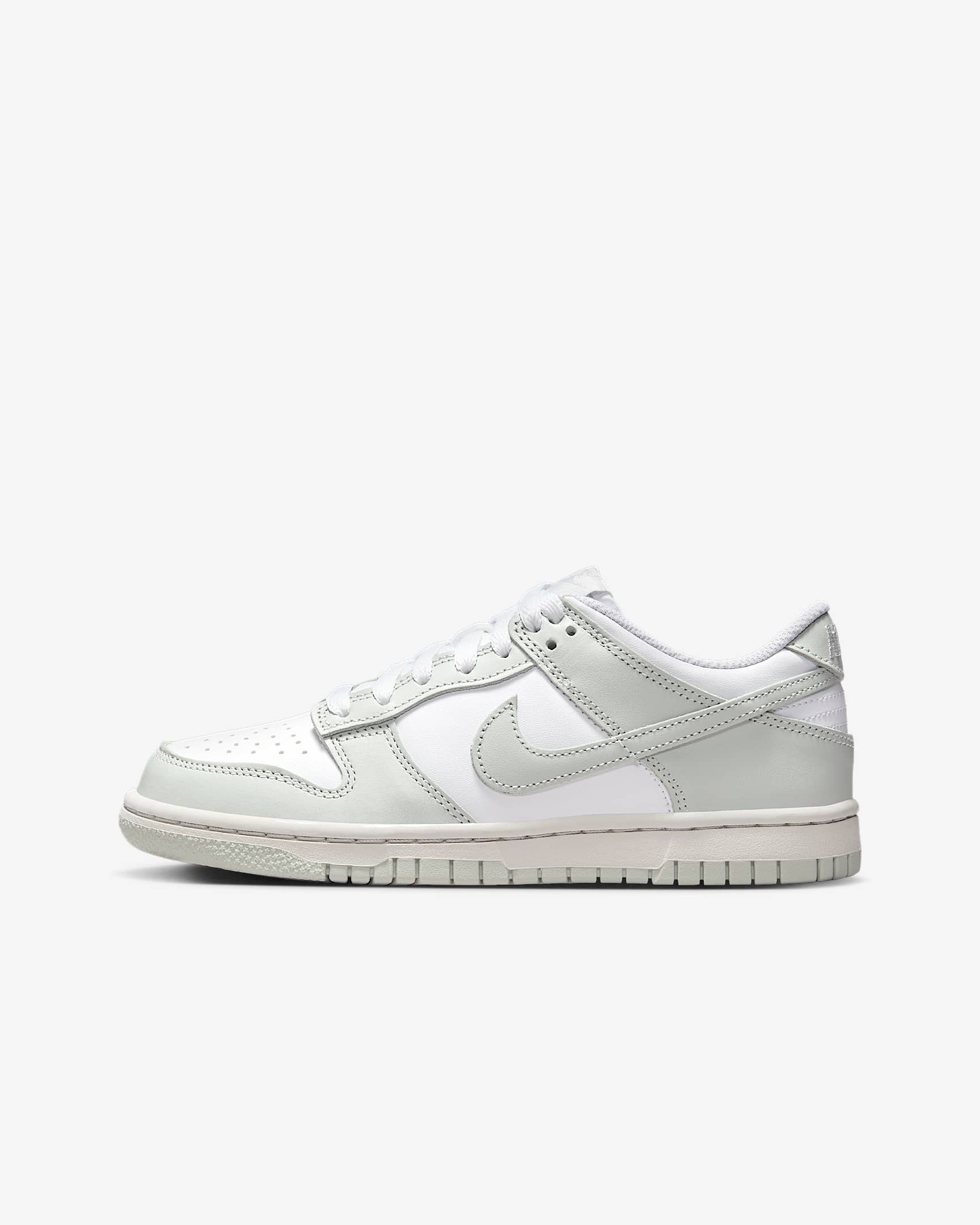 Nike Dunk Low 大童运动鞋板鞋 - 白色/尘光子色/浅银