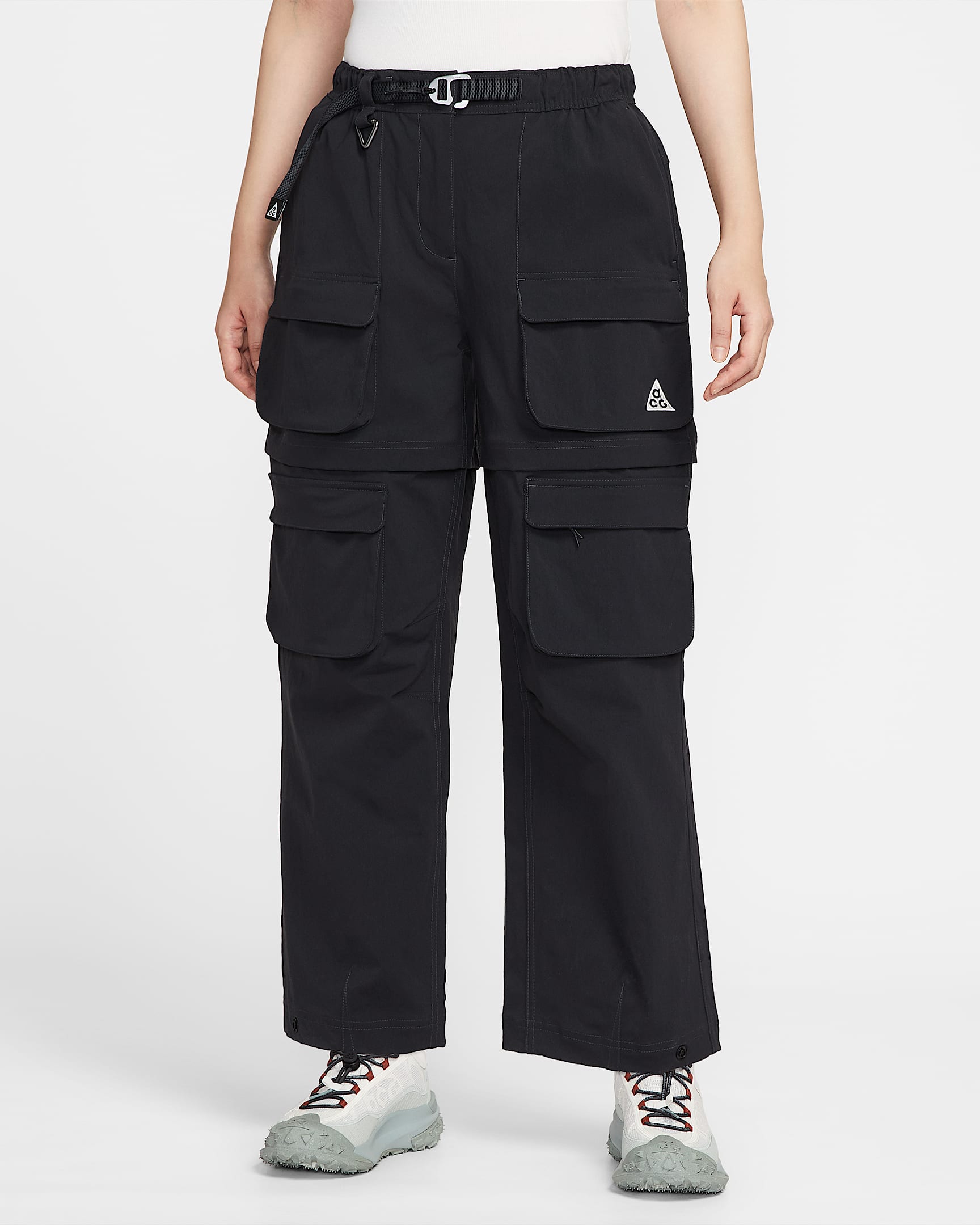 Nike ACG "Smith Summit" 女子拒水可拆式拉链长裤 - 黑/煤黑/冷灰/山峰白