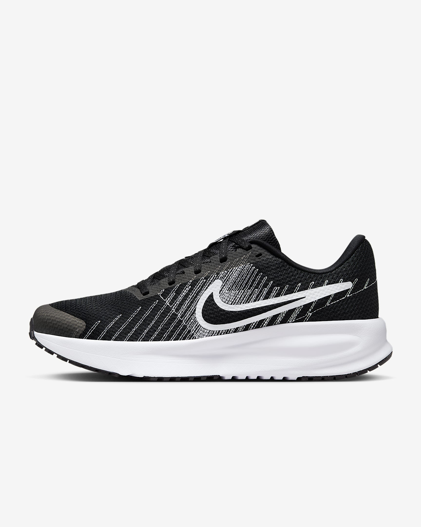 Nike Run Defy 男子公路跑步鞋 - 黑/白色