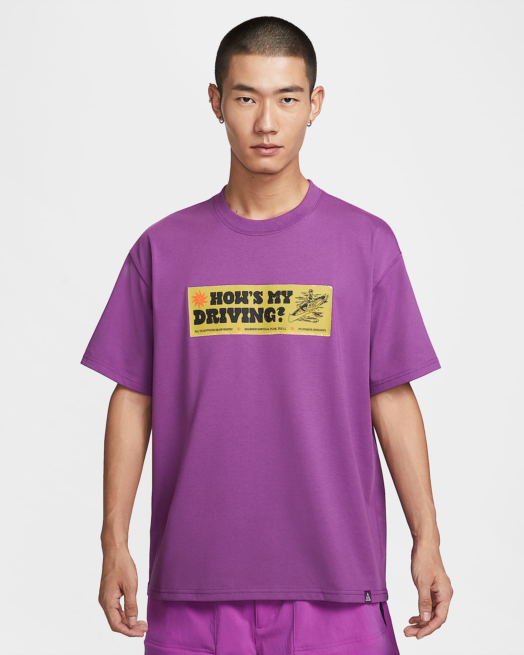 Nike ACG 男子速干T恤 - 浆果红