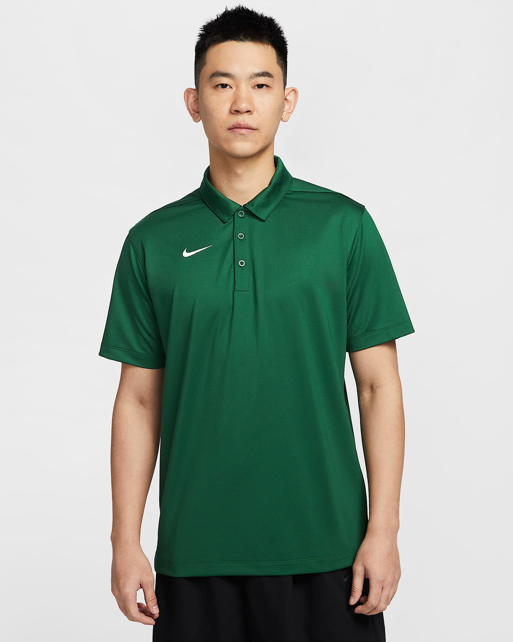 Nike Dri-FIT 男子速干翻领T恤 - 峡谷绿