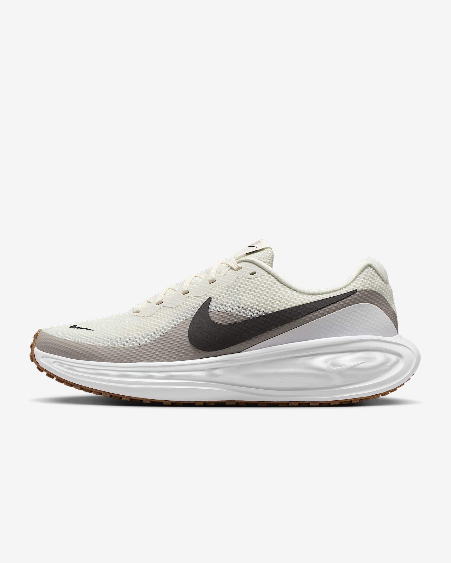 Nike Revolution 8 男子公路跑步鞋 - 幻影灰白/大学灰/橡皮中褐/中灰