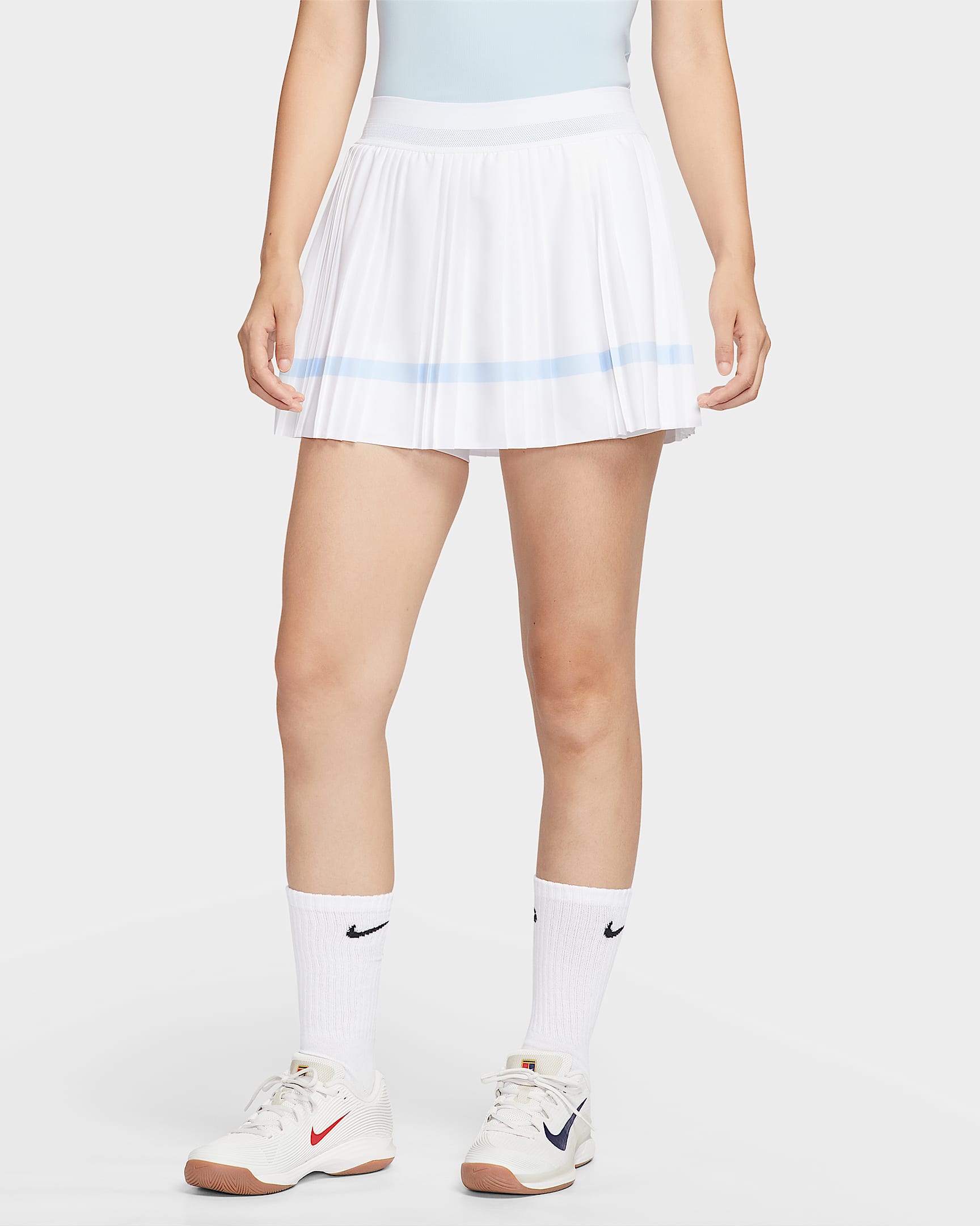 NikeCourt Ace Dri-FIT 女子速干褶裥半身裙 - 白色
