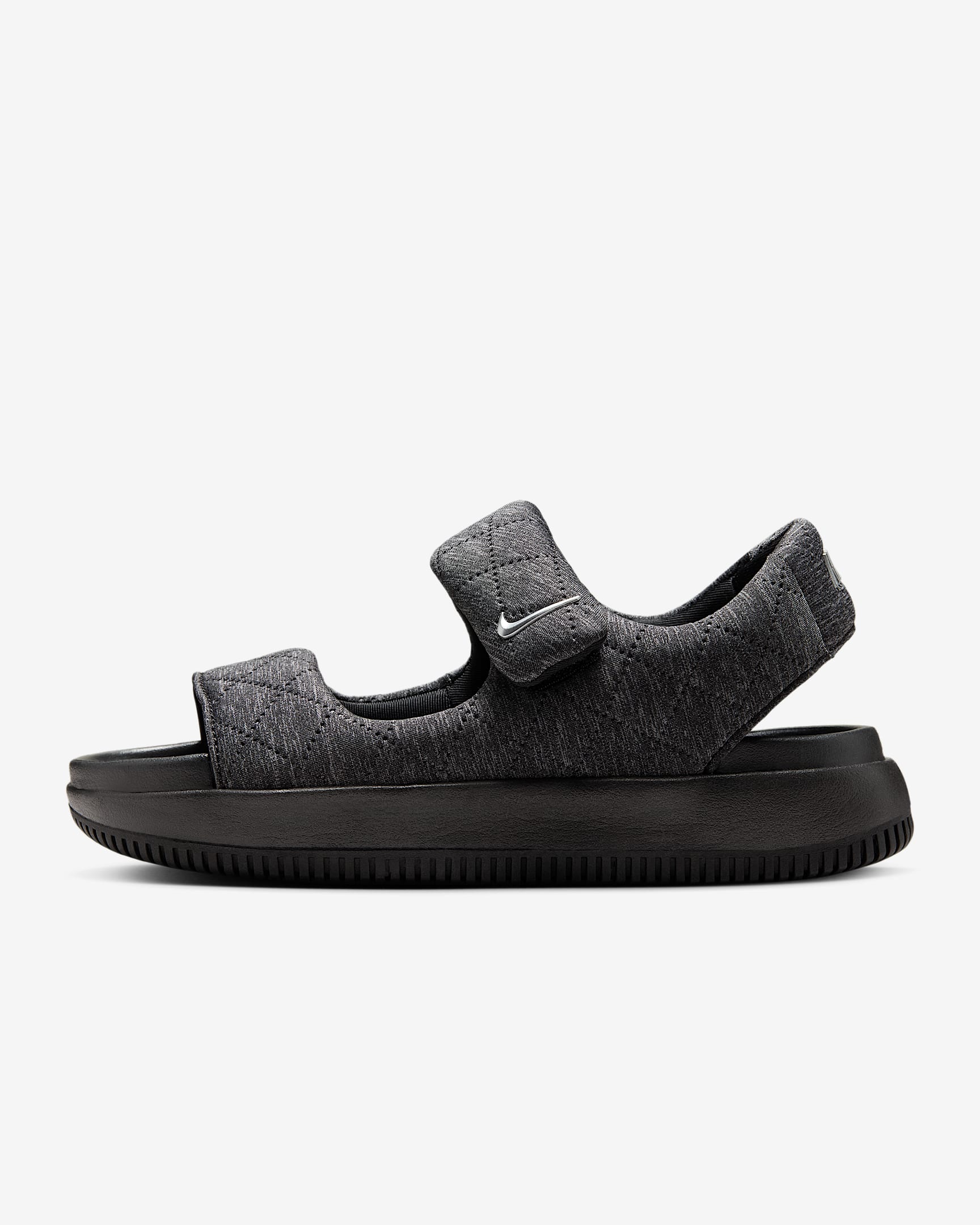 Nike Calm SE 女子凉鞋 - 黑/黑/金属银