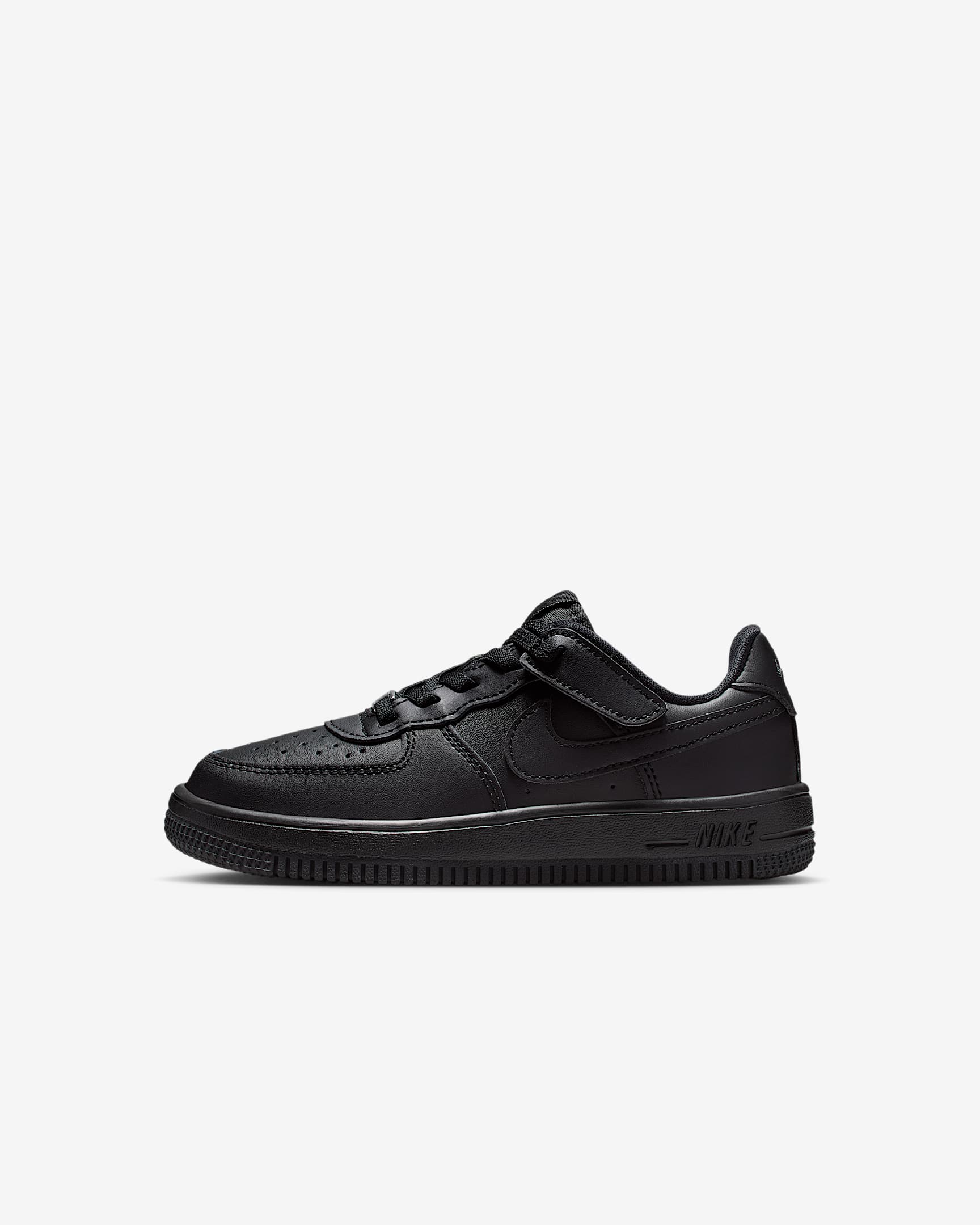 Nike Force 1 Low EasyOn 幼童运动鞋 - 黑/黑/黑/黑