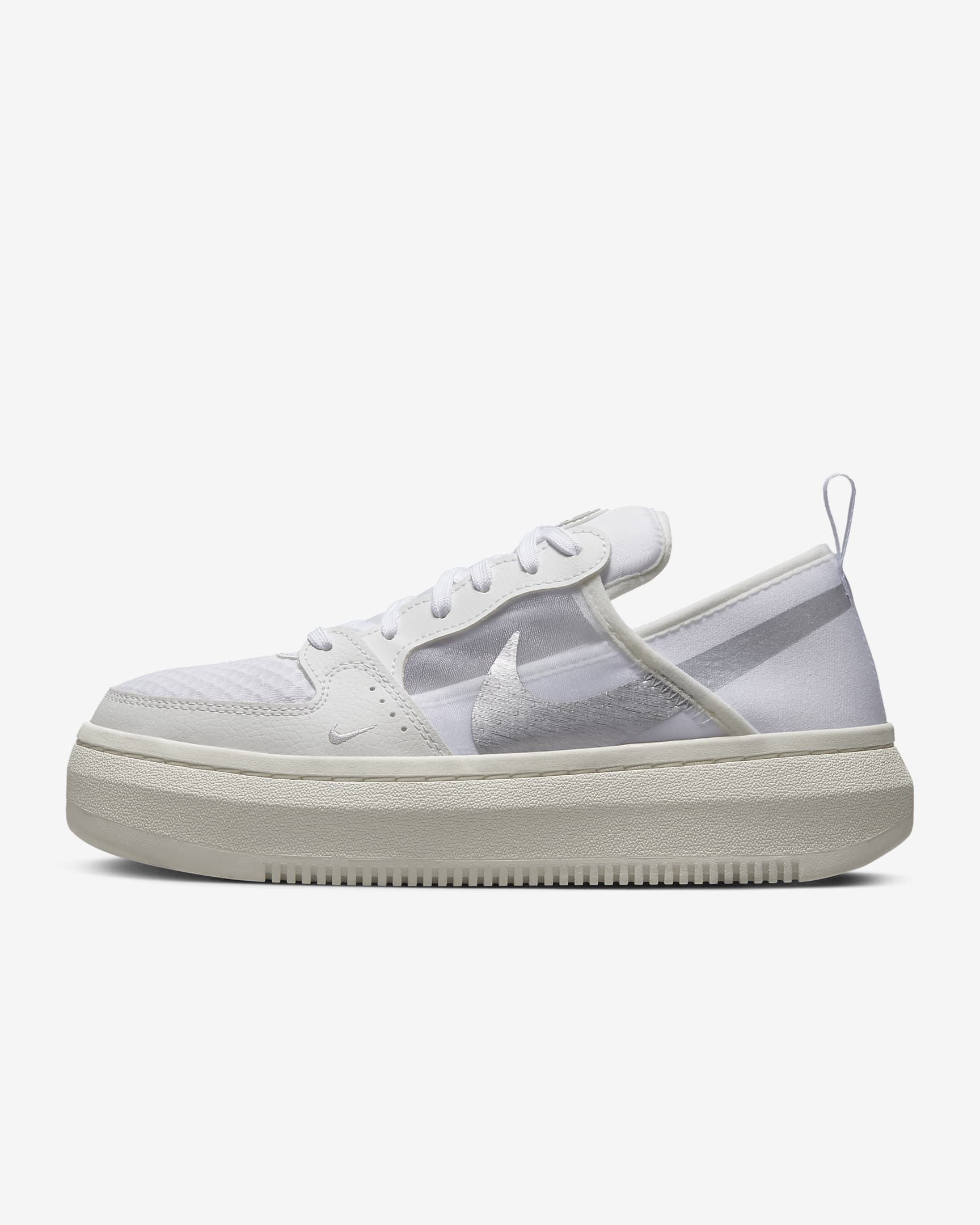 Nike Court Vision Alta TXT 女子运动鞋 - 白色/帆白/金属银