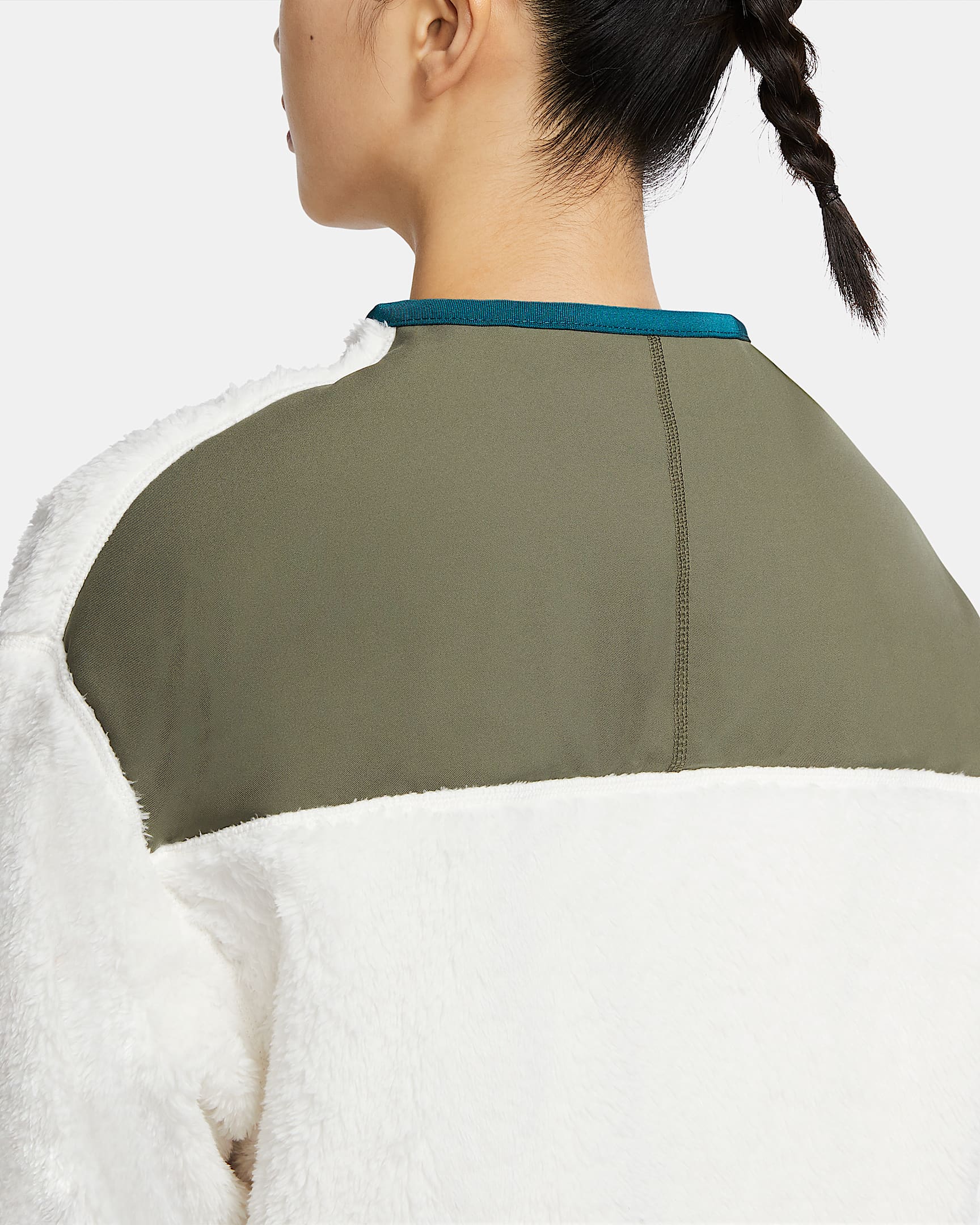 Nike Sportswear 女子全长拉链开襟夹克 - 帆白/中橄榄绿/晶洞水鸭青/暗硫色