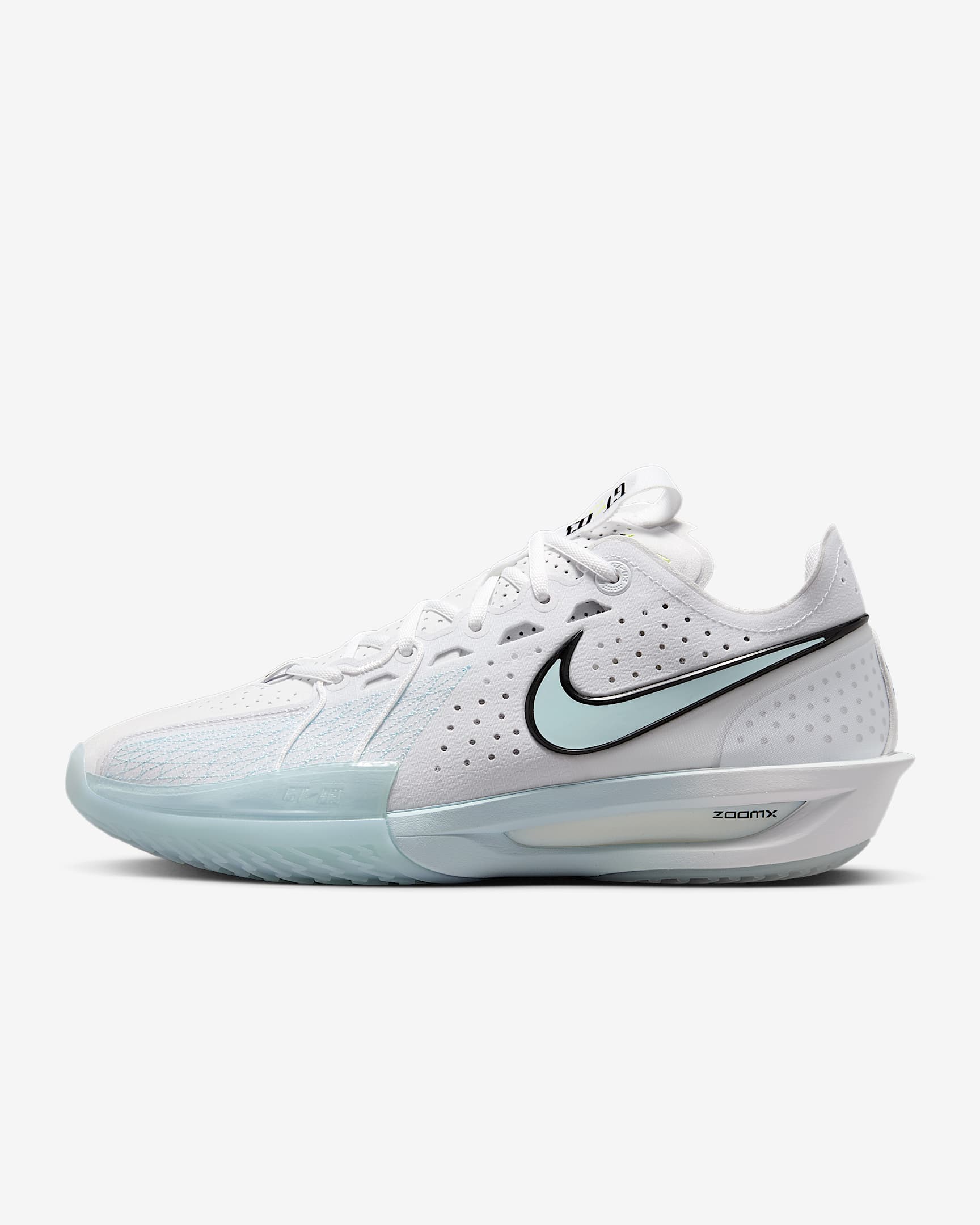Nike G.T. Cut 3 EP 男/女 ZOOMX 实战篮球鞋 - 白色/金属银/浅柠檬黄/冰川蓝