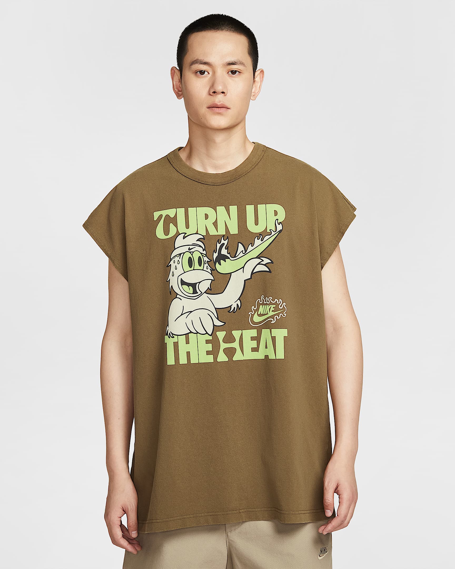 Nike Sportswear 男子无袖T恤 - 苔木棕色
