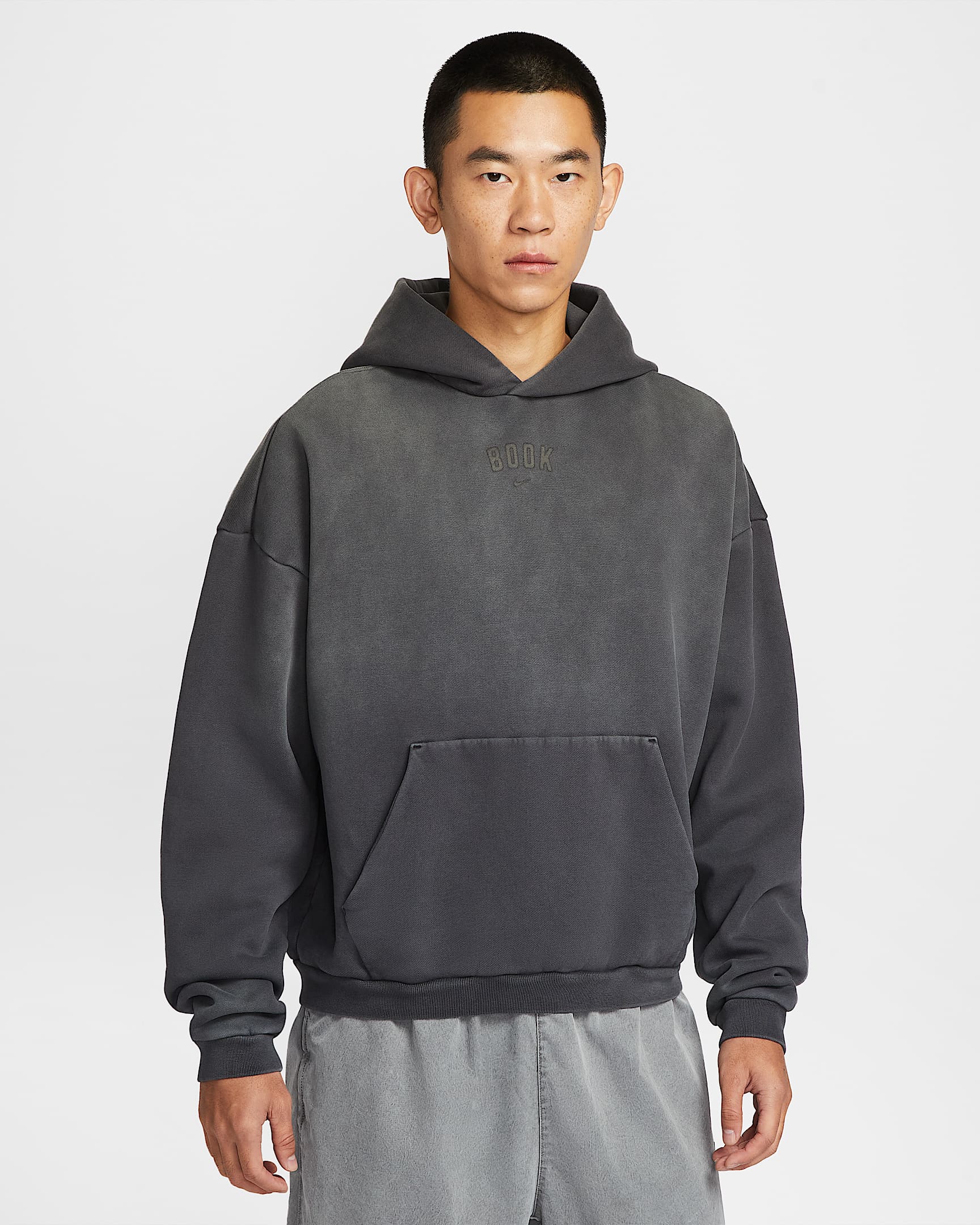 Book 德文布克男子加绒套头连帽衫 - 黑/黑