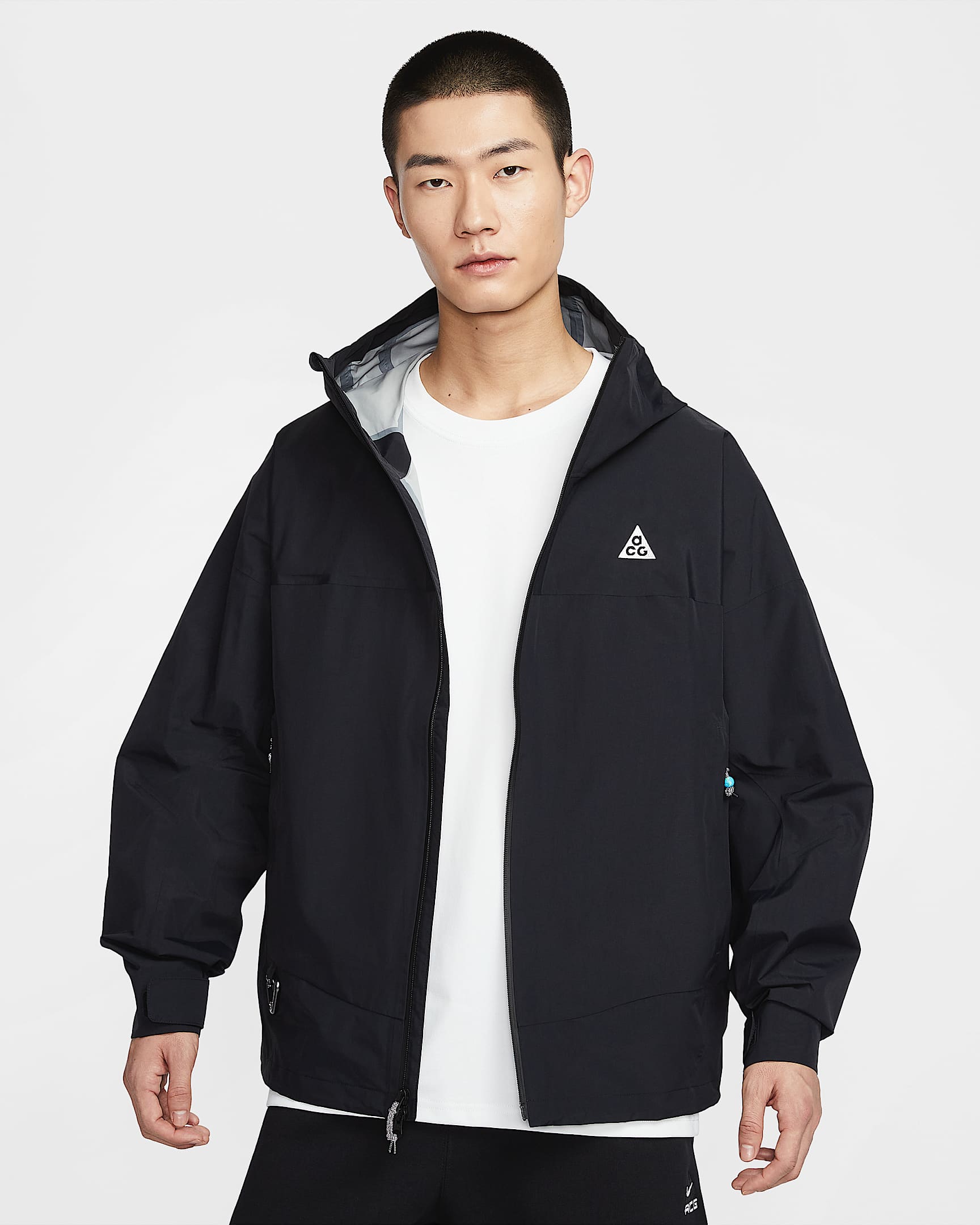 Nike ACG "Morpho" Storm-FIT ADV 2.5L 男子防风防水夹克硬壳冲锋衣 - 黑/黑/山峰白