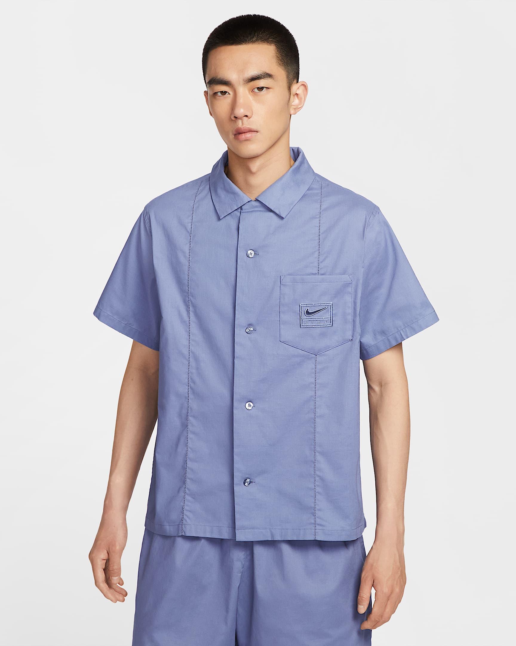 Nike Sportswear 男/女短袖上衣 - 世界靛青
