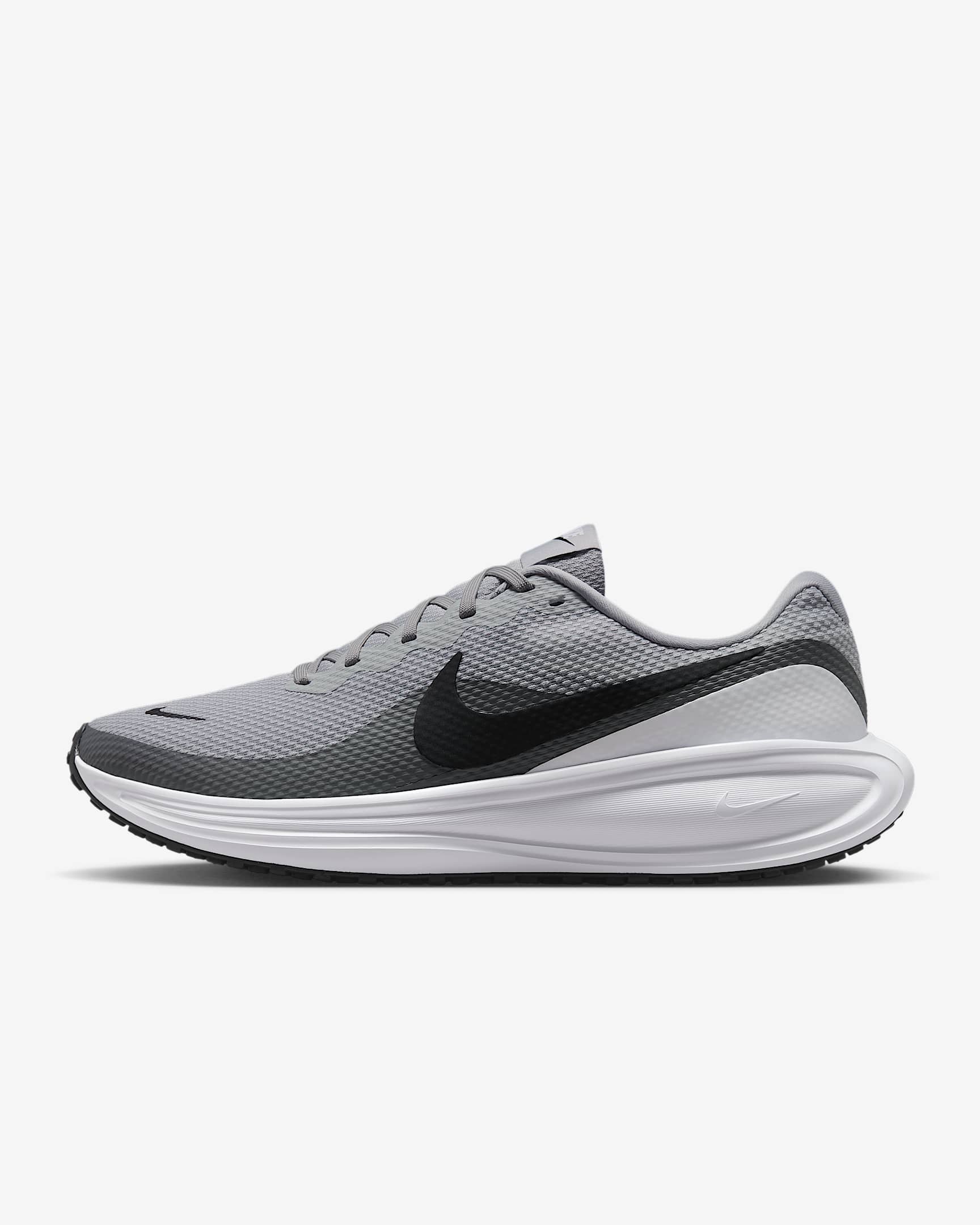 Nike Revolution 8 男子公路跑步鞋 - 浅烟灰/烟灰/白色/黑