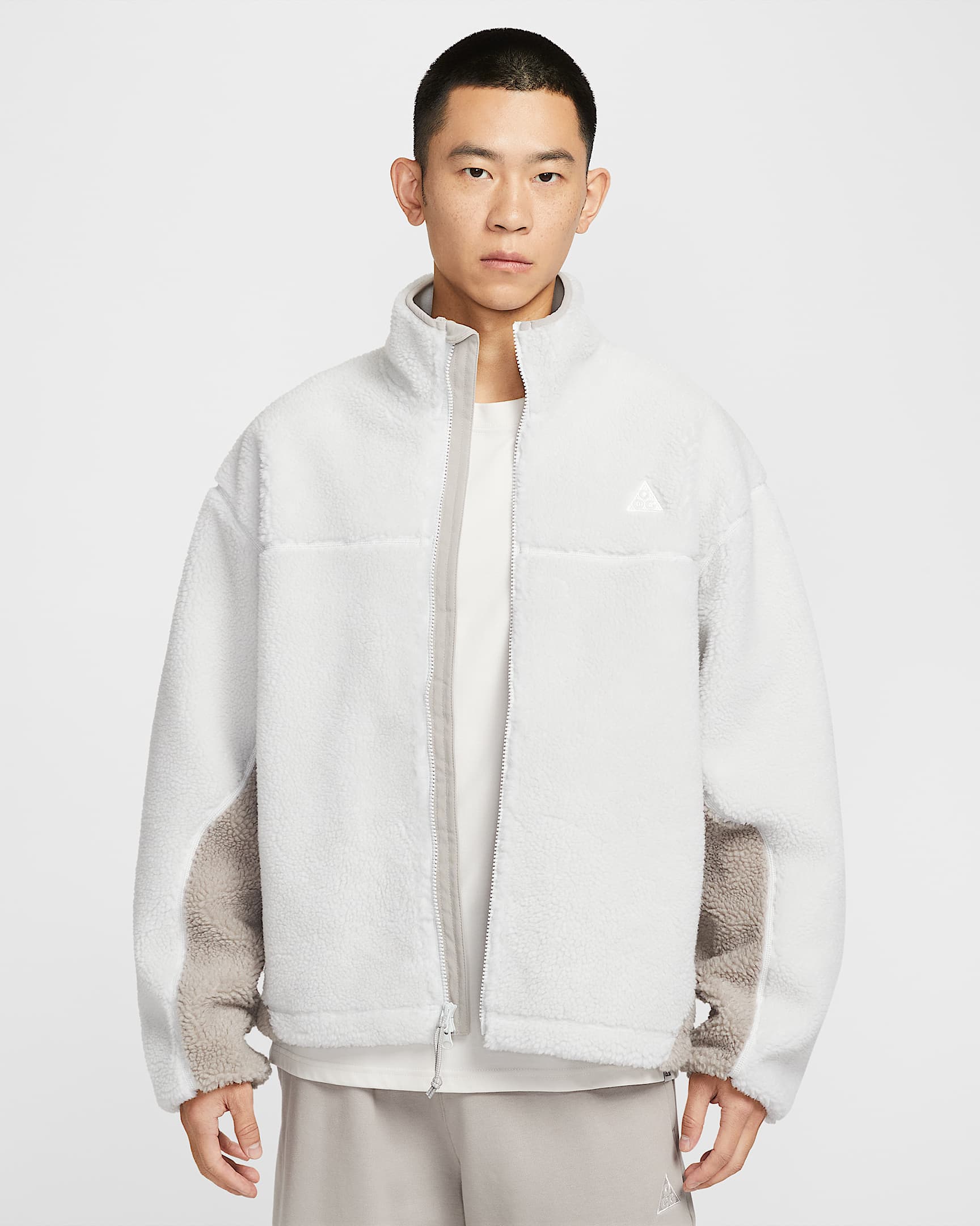 Nike ACG "Canwell Glacier" Therma-FIT ADV 男子仿羊羔绒夹克 - 尘光子色/大学灰/雾灰/山峰白