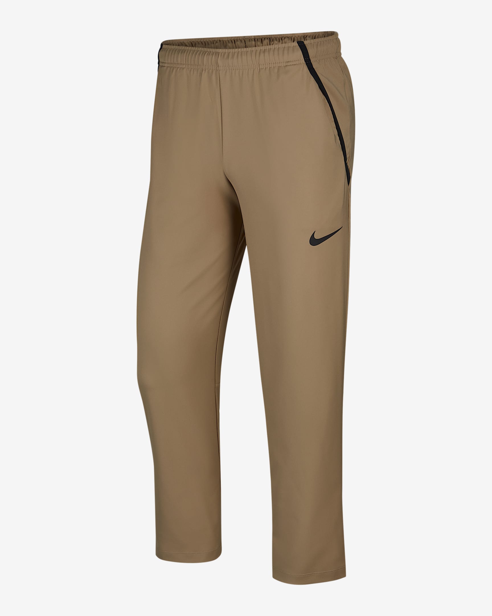Nike Dri-FIT 男子速干梭织训练长裤 - 卡其/黑