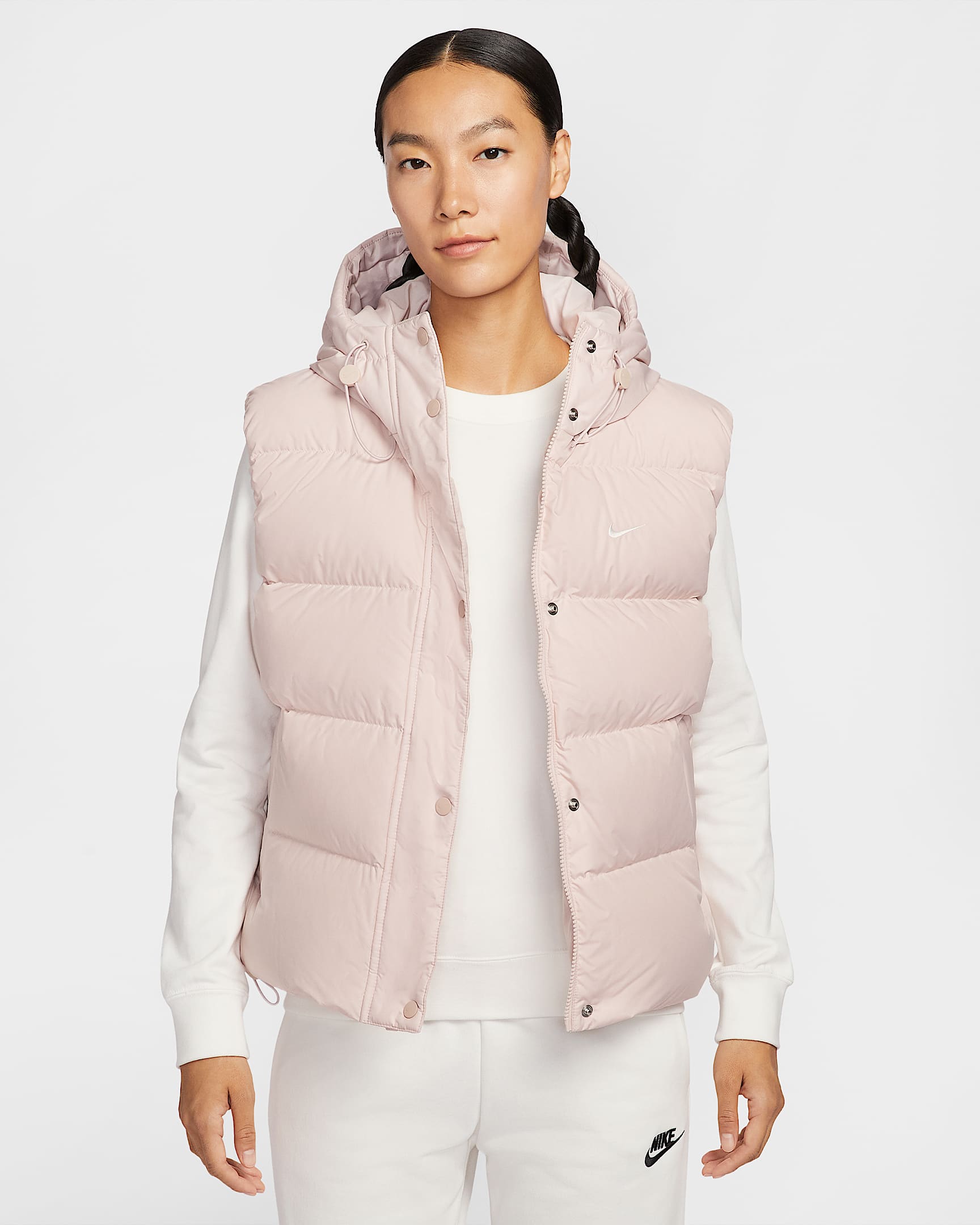 Nike Sportswear Metro Therma-FIT 女子拒水羽绒马甲 - 砂岩灰粉/帆白