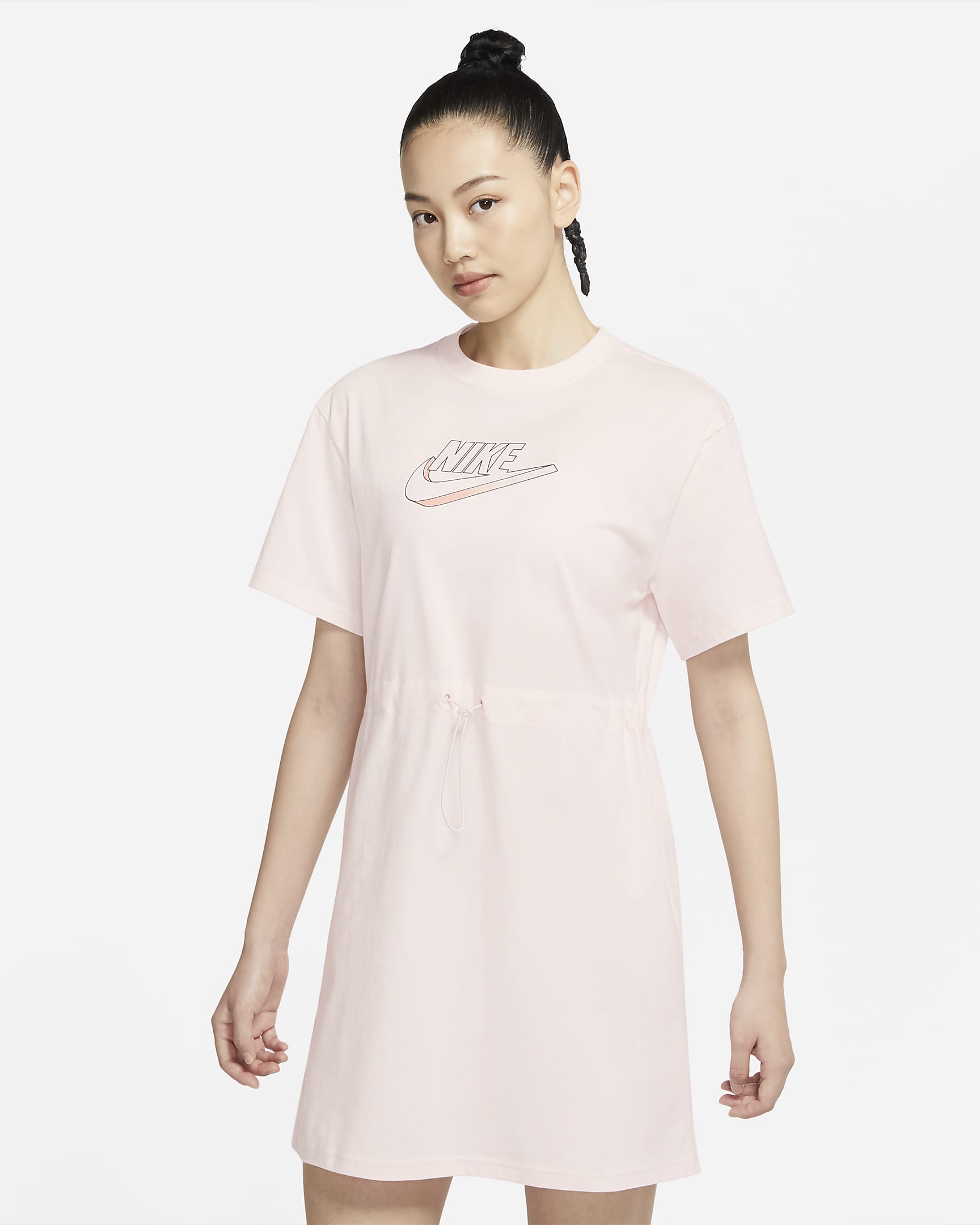 Nike Sportswear 女子连衣裙 - 柔粉/狂喜深红