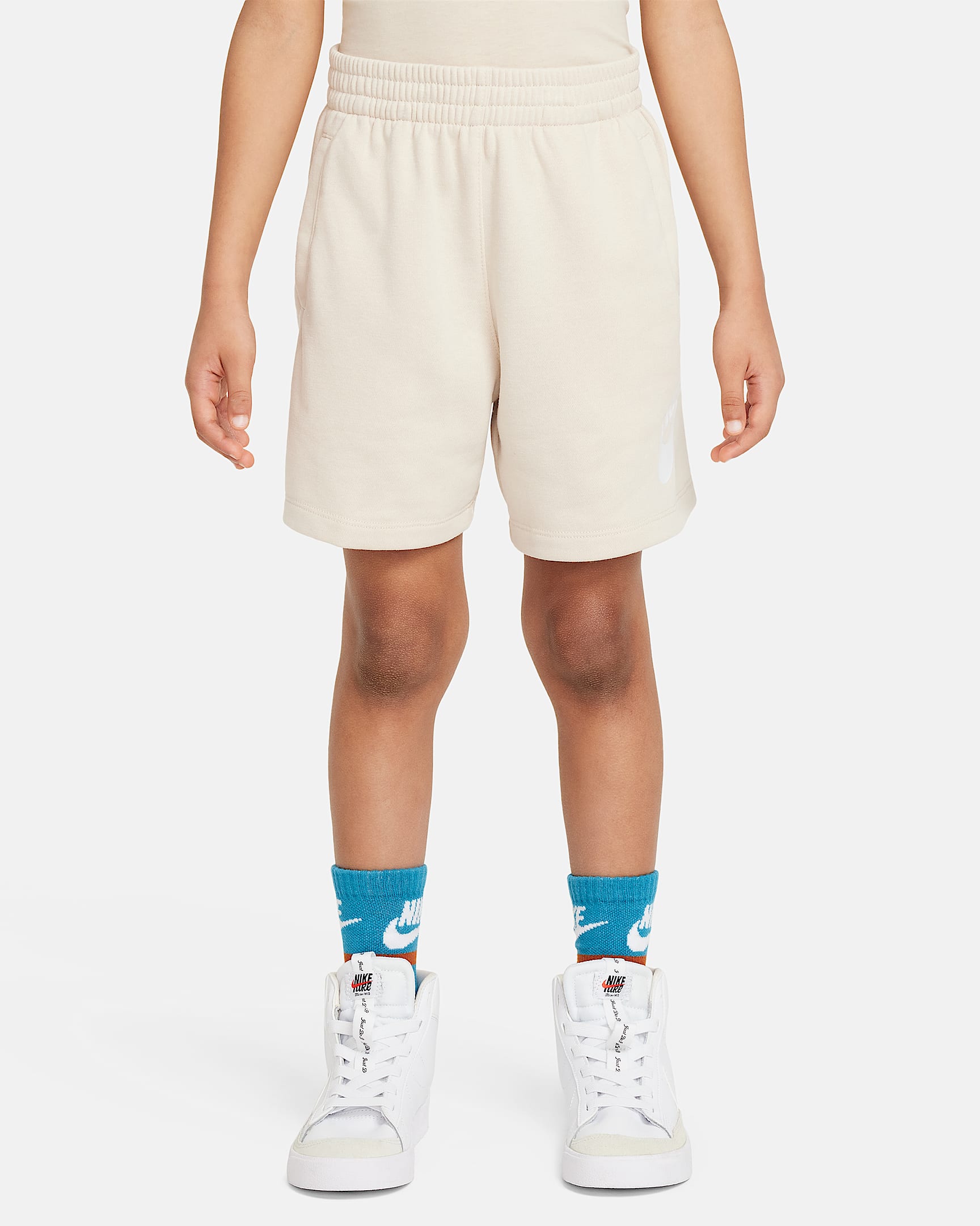 Nike Sportswear Club 幼童法式毛圈短裤 - 沙堆白