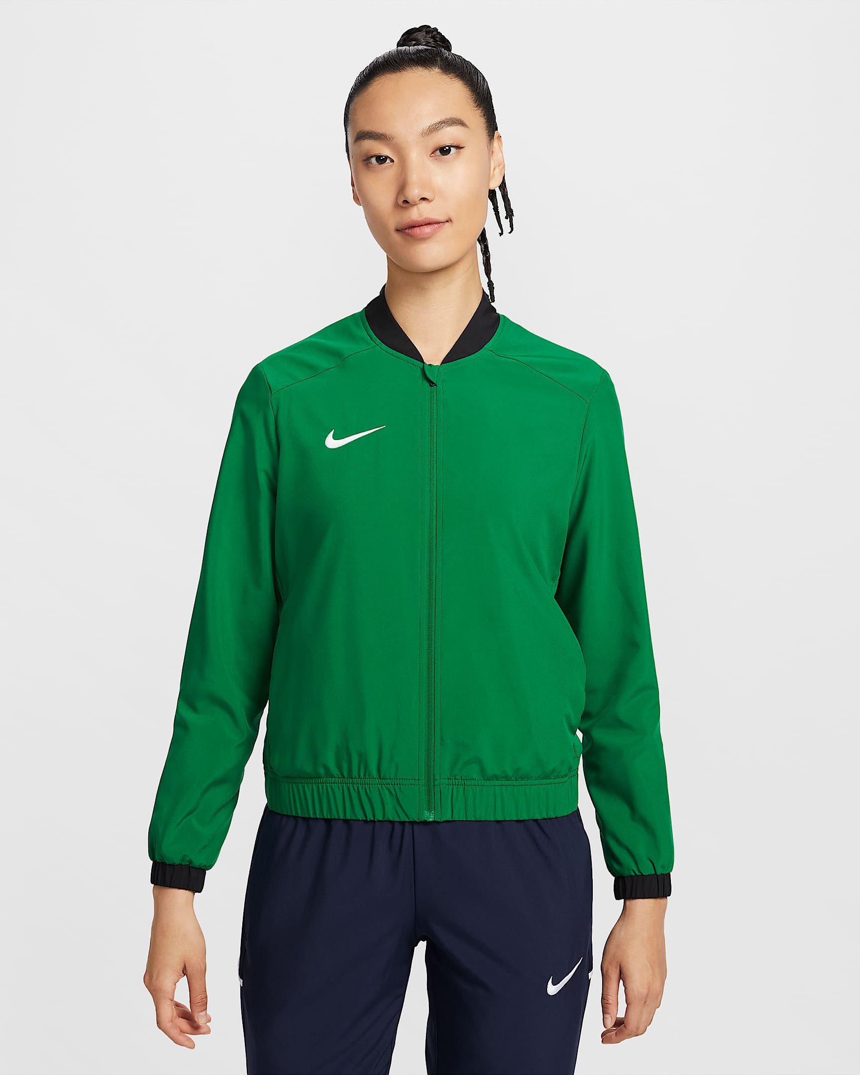 Nike Dri-FIT 女子学院风速干运动夹克 - 松绿