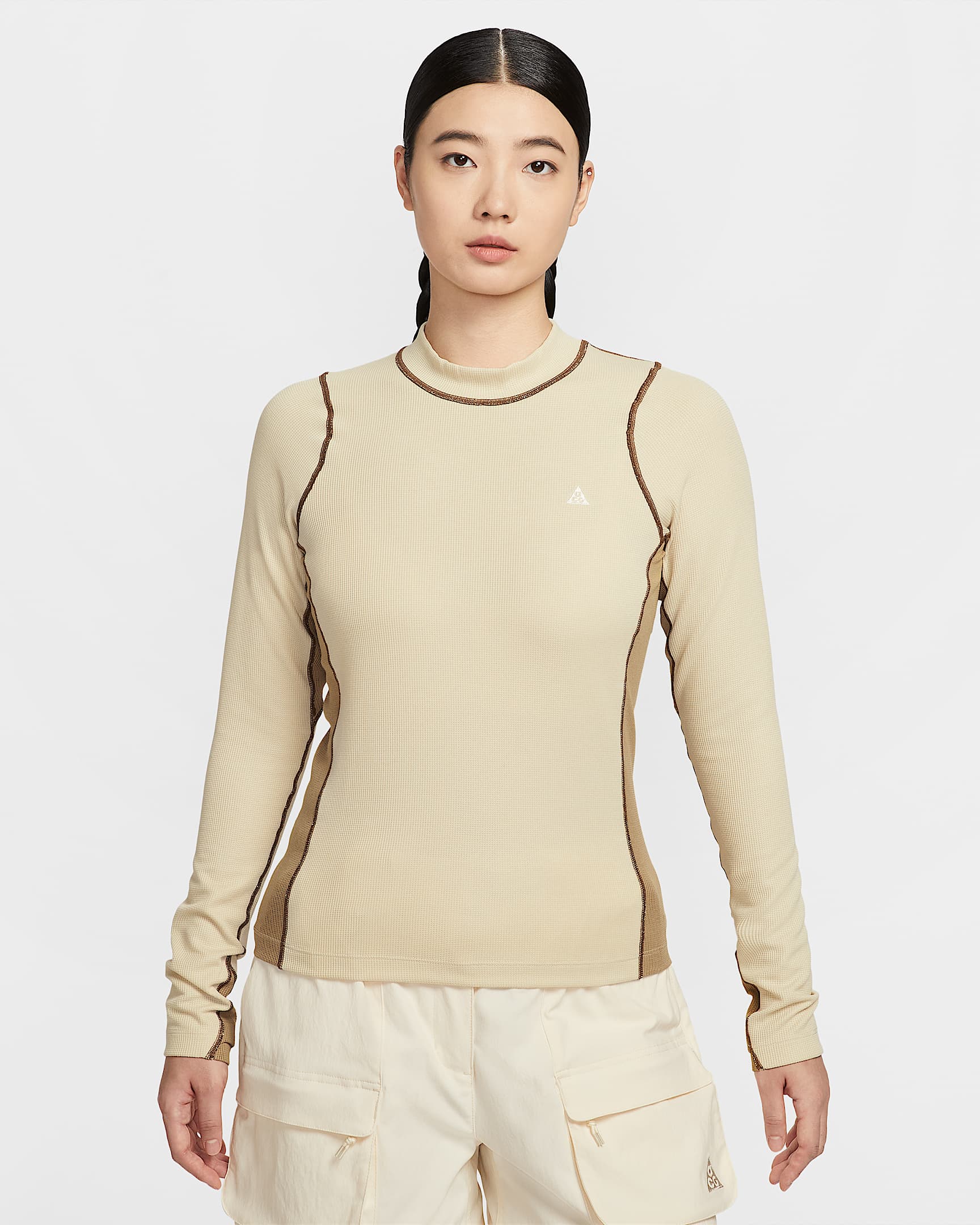 Nike ACG "Chinati" Dri-FIT ADV 女子防晒速干长袖上衣 - 浅卡其/杏茶色/苔木棕色/山峰白
