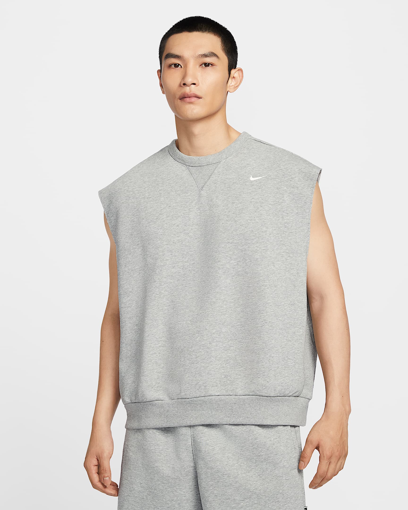 Nike Standard Issue Dri-FIT 男子速干篮球无袖圆领上衣 - 调色暗灰/淡象牙白