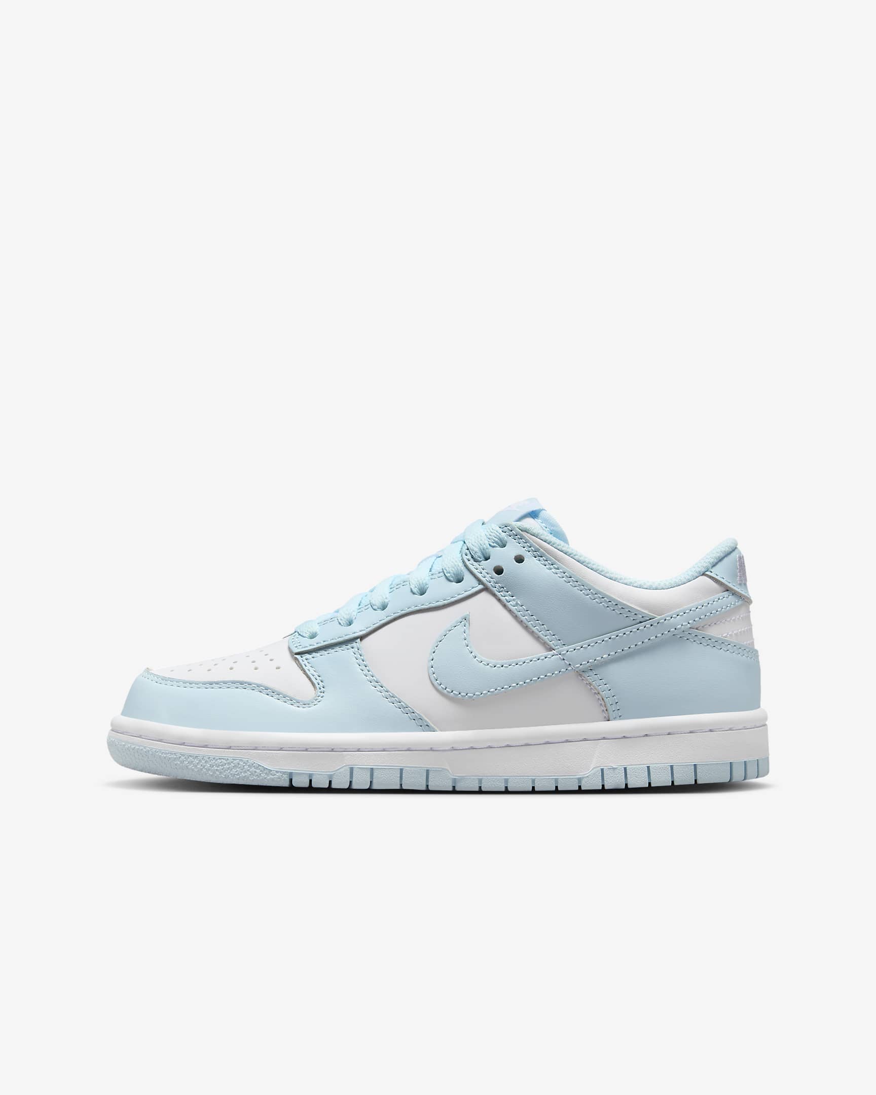Nike Dunk Low 大童运动鞋板鞋 - 白色/冰川蓝