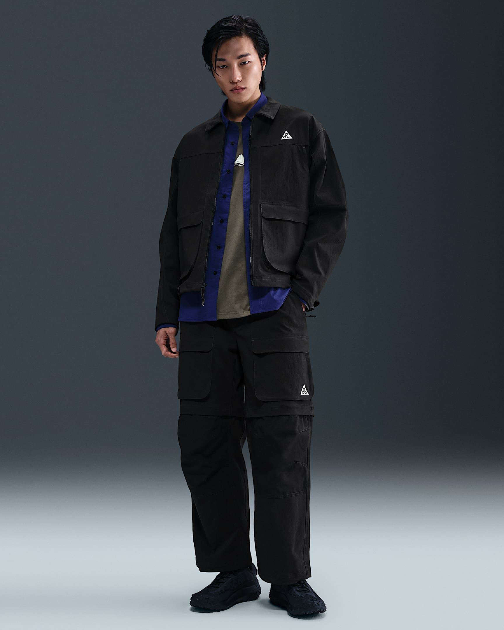 Nike ACG "Smith Summit" 男子拒水防晒可拆式拉链工装长裤 - 黑/煤黑/山峰白